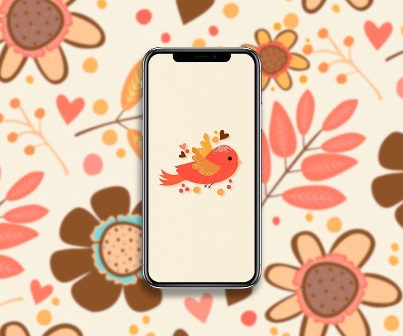 bird and flowers fall wallpaper collection