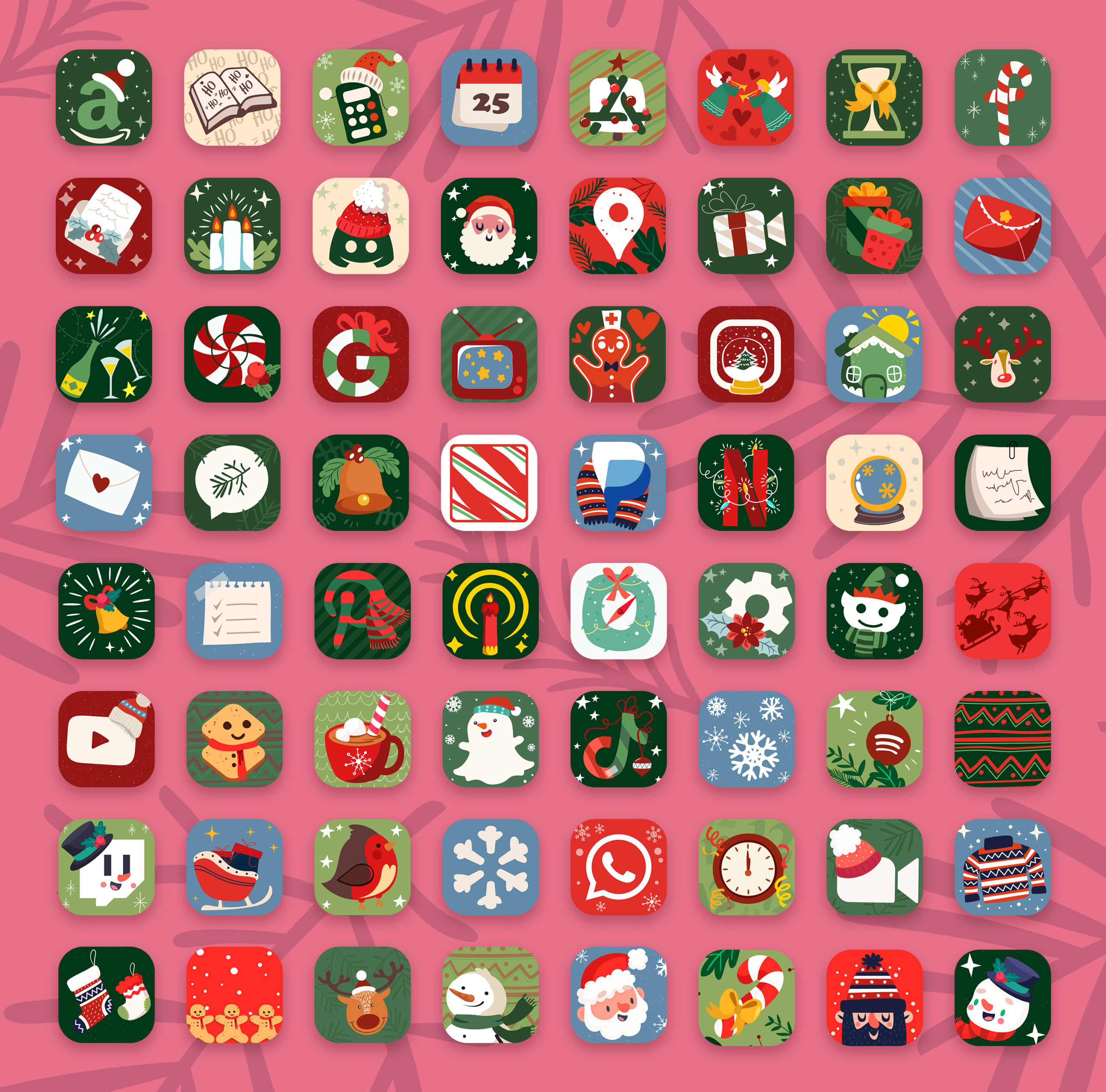 christmas app icons pack preview 2
