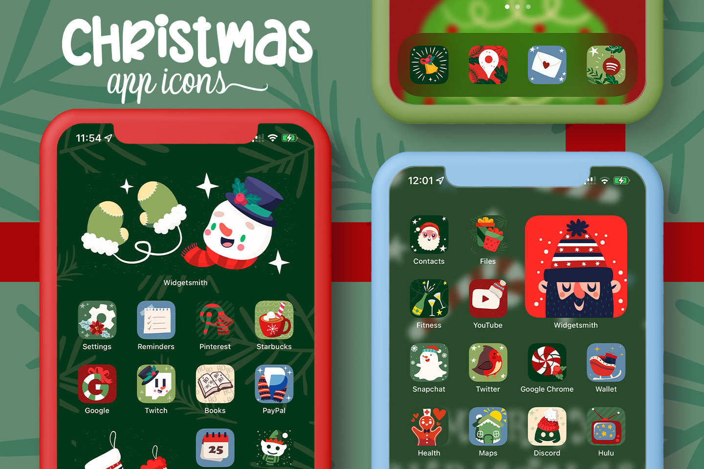 Paquete de iconos de aplicaciones navideñas