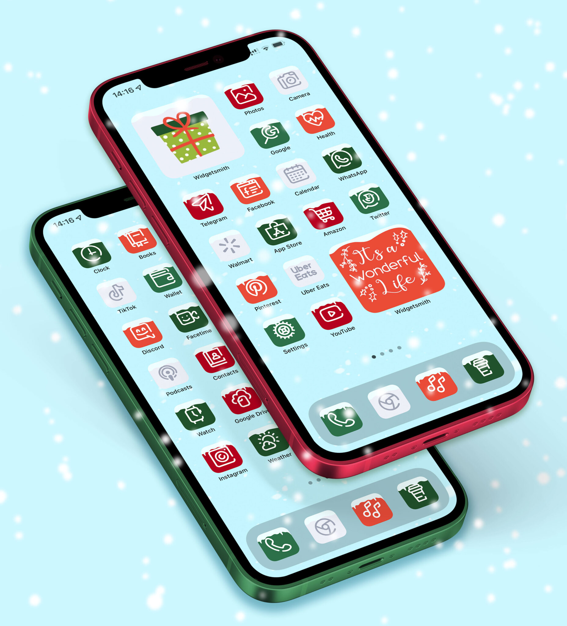 Christmas Minimalist App Icons - Free Christmas App Icons Aesthetic iOS