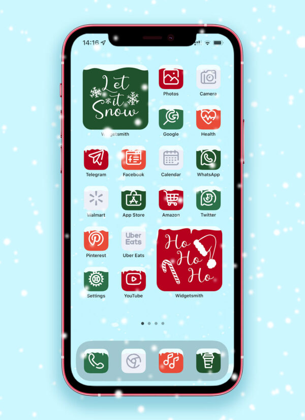 Christmas Minimalist App Icons - Free Christmas App Icons Aesthetic iOS