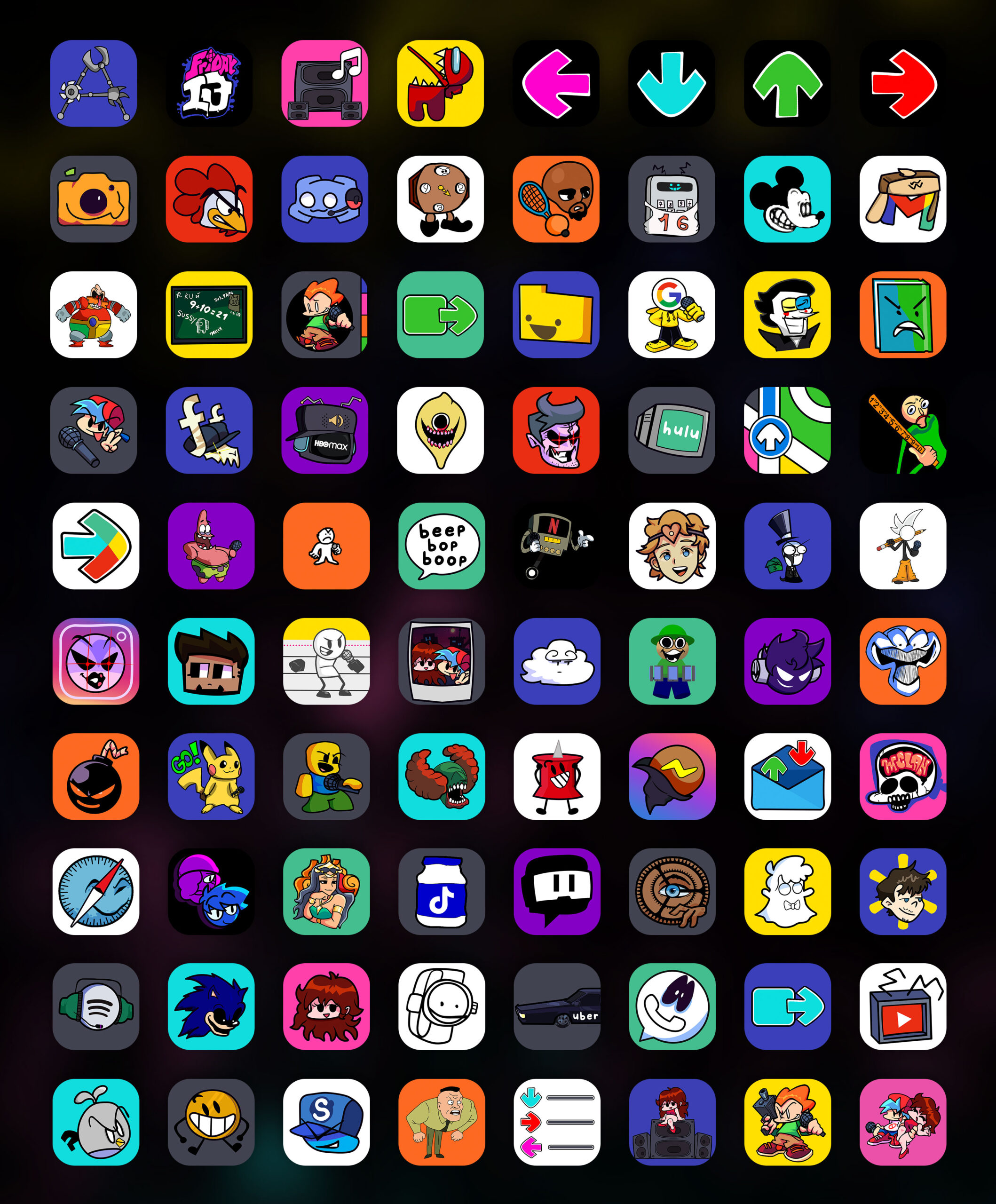 friday night funkin app icons pack preview 2