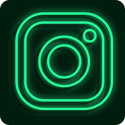 neon green instagram icon aesthetic