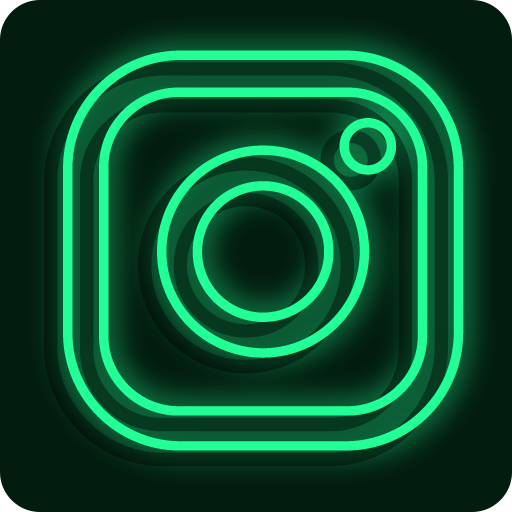 neon instagram logo