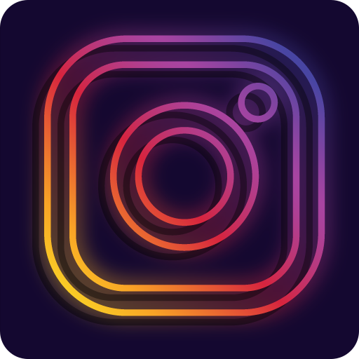 neon instagram icon aesthetic