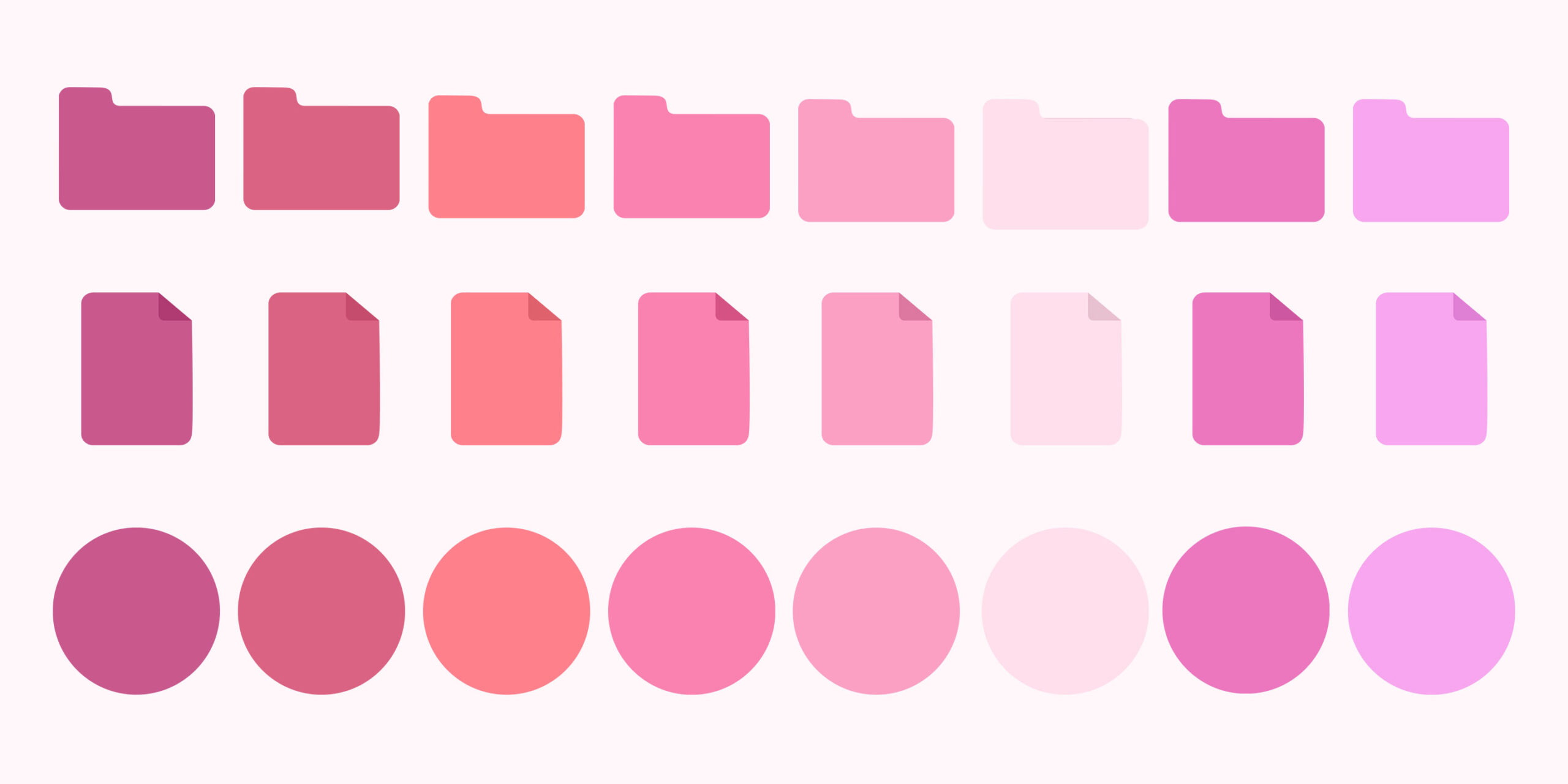 simple pink folder icons 2