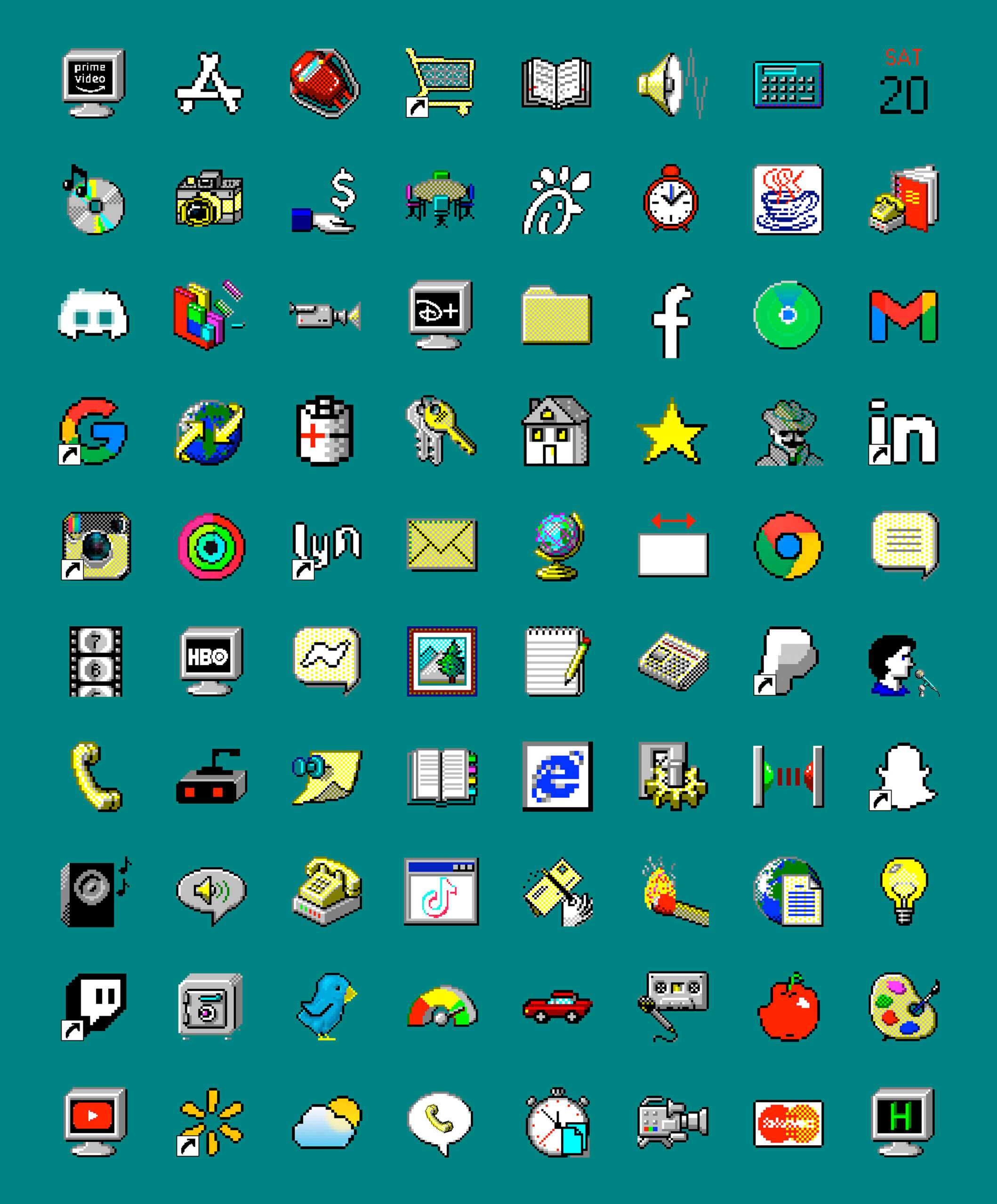 windows 95 app icons pack preview 2