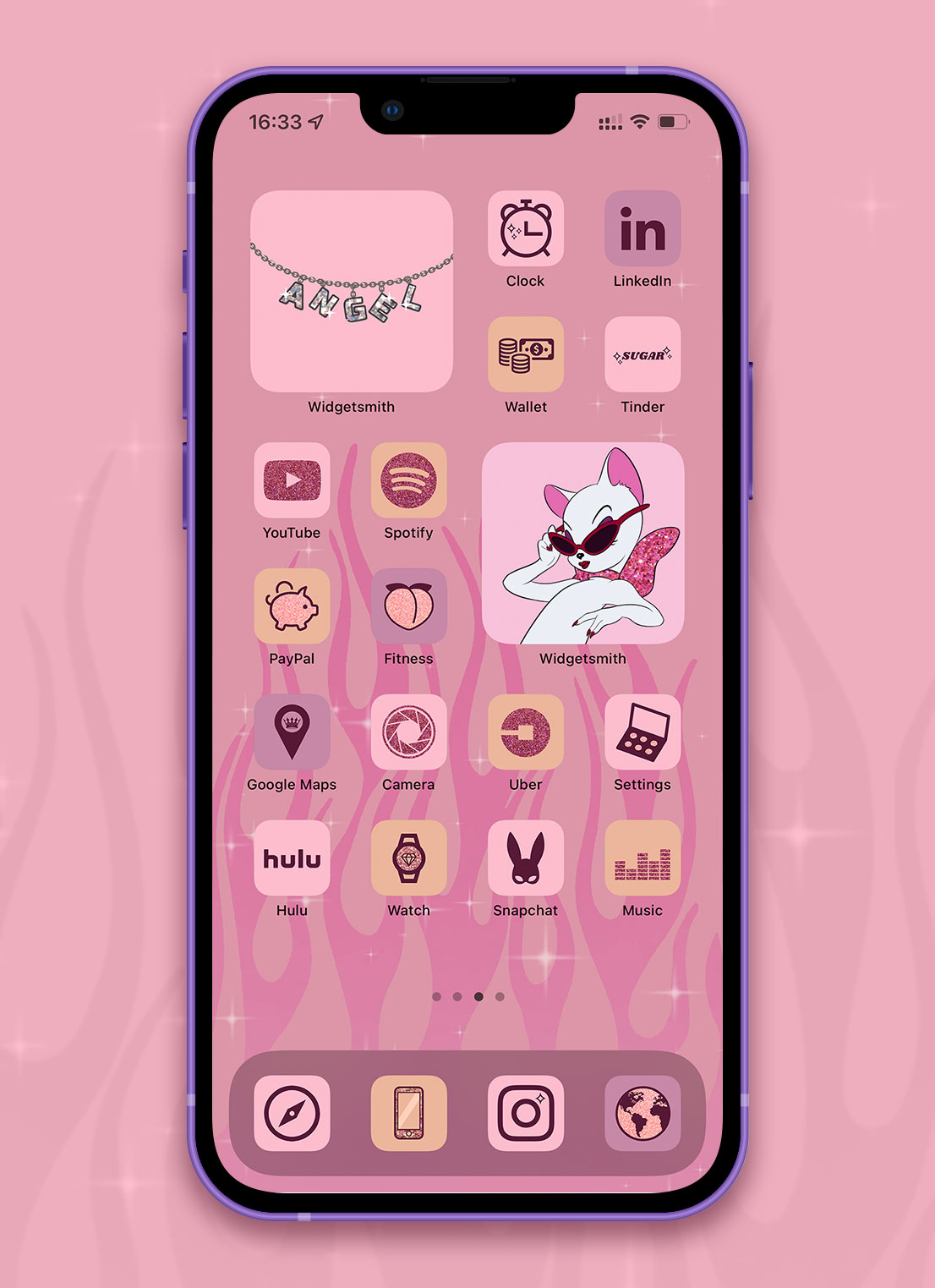 pink baddie aesthetic app icons pack preview 3
