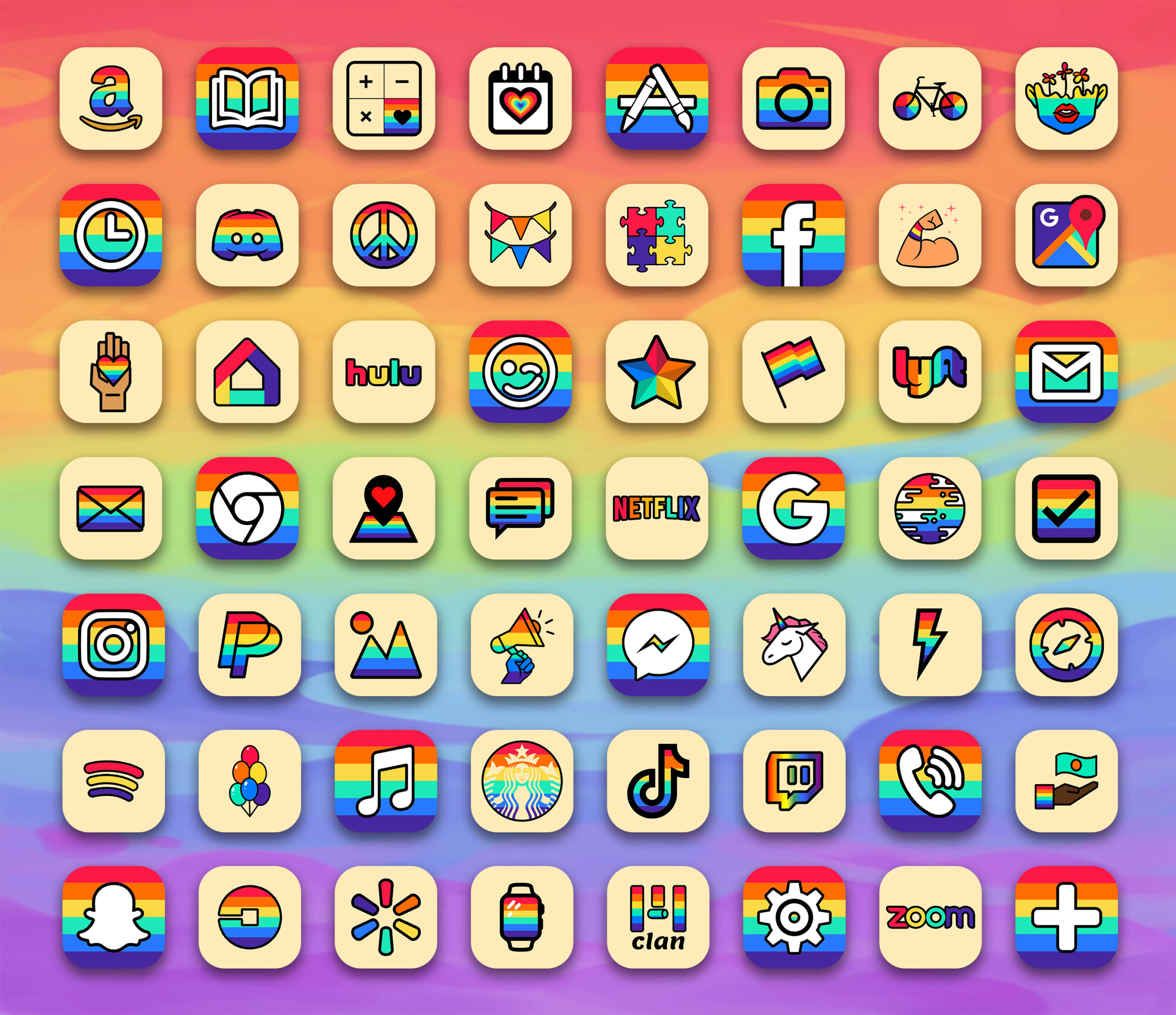Father\u2019s Day LGBTQIA Pride iPhone Icon Pack iOS 14