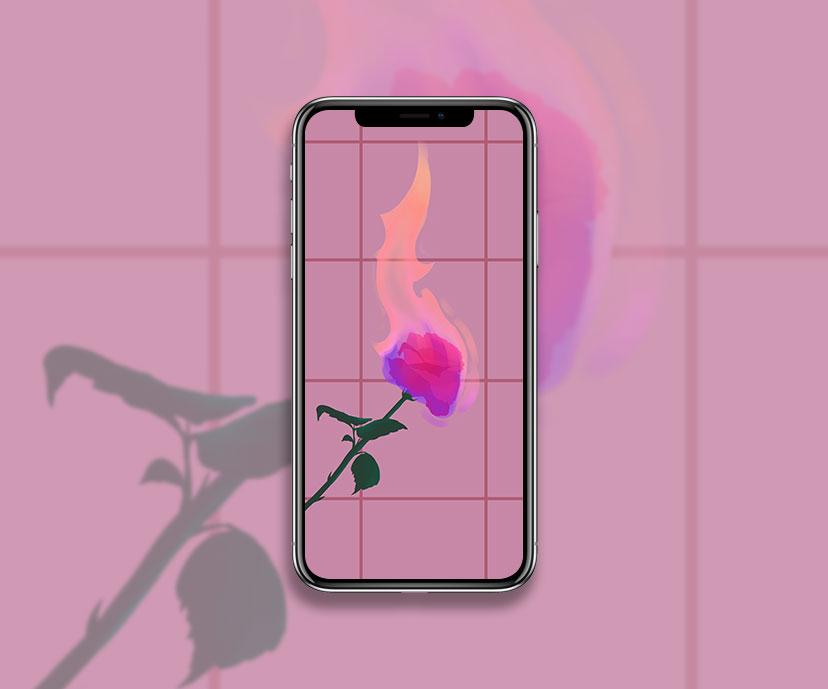 rose on fire pink wallpapers collection