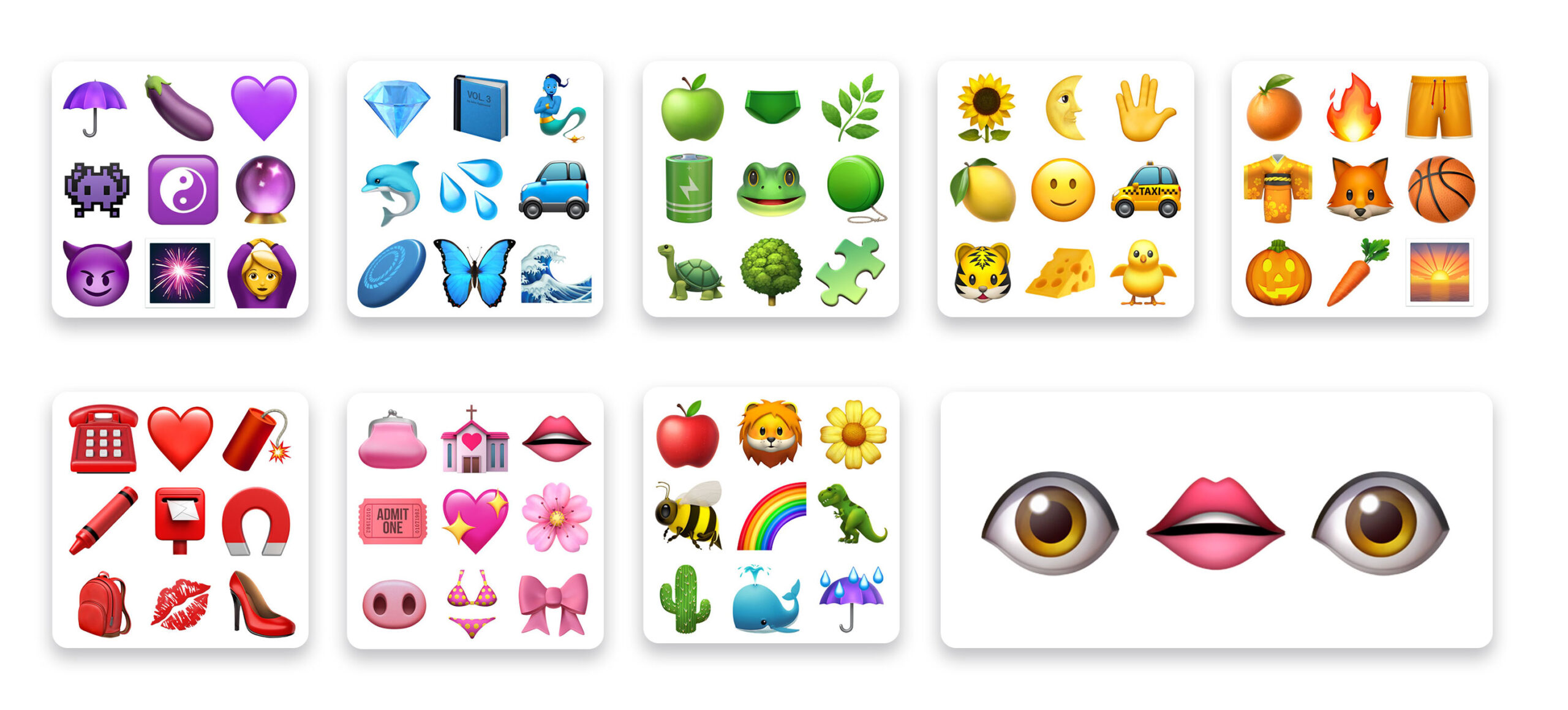 white ios emoji app icons pack preview 5