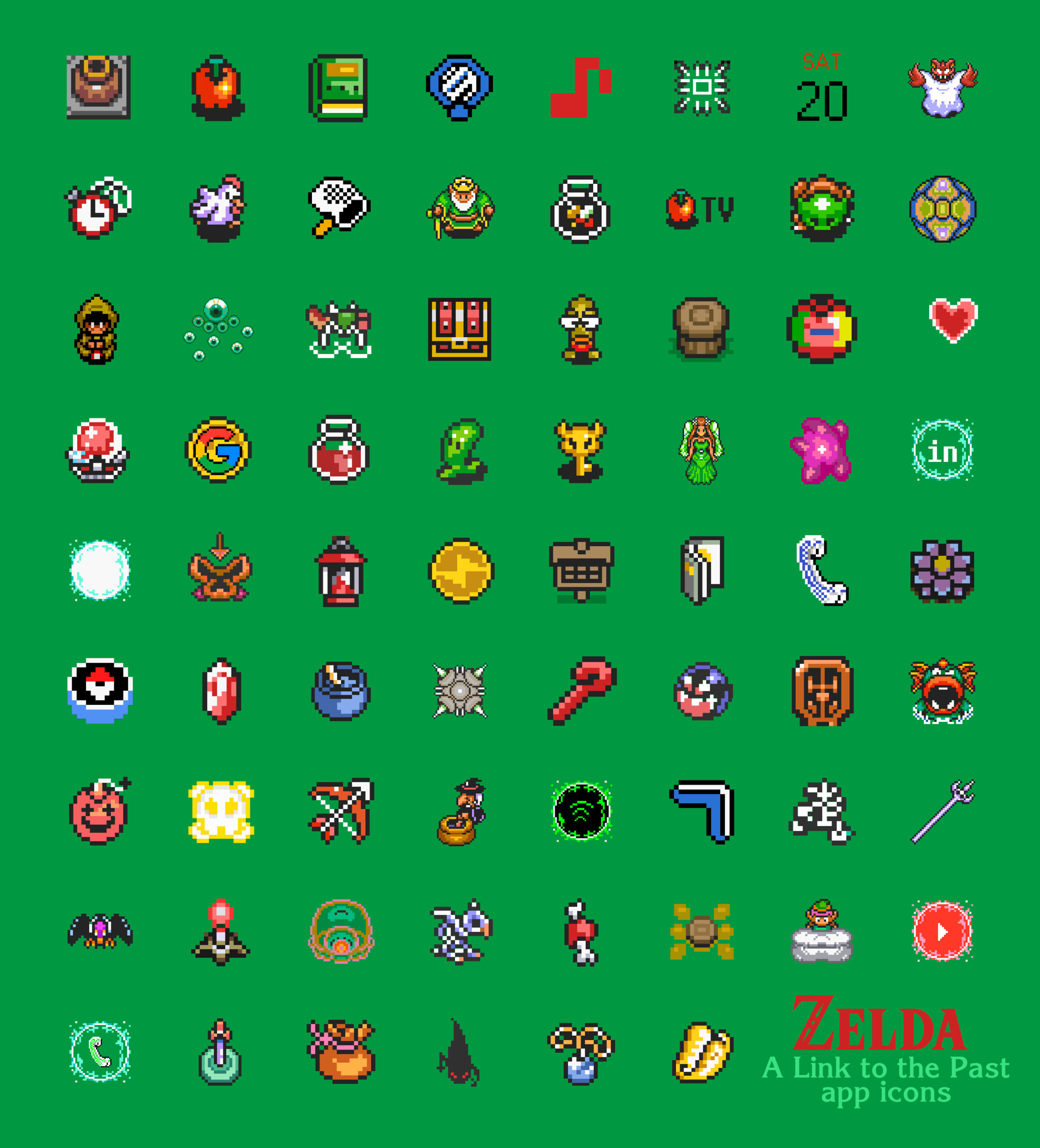 zelda a link to the past app icons pack preview 2