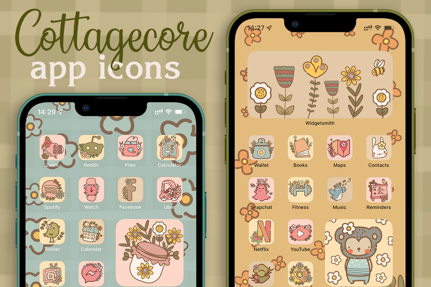 cottagecore aesthetic app icons pack