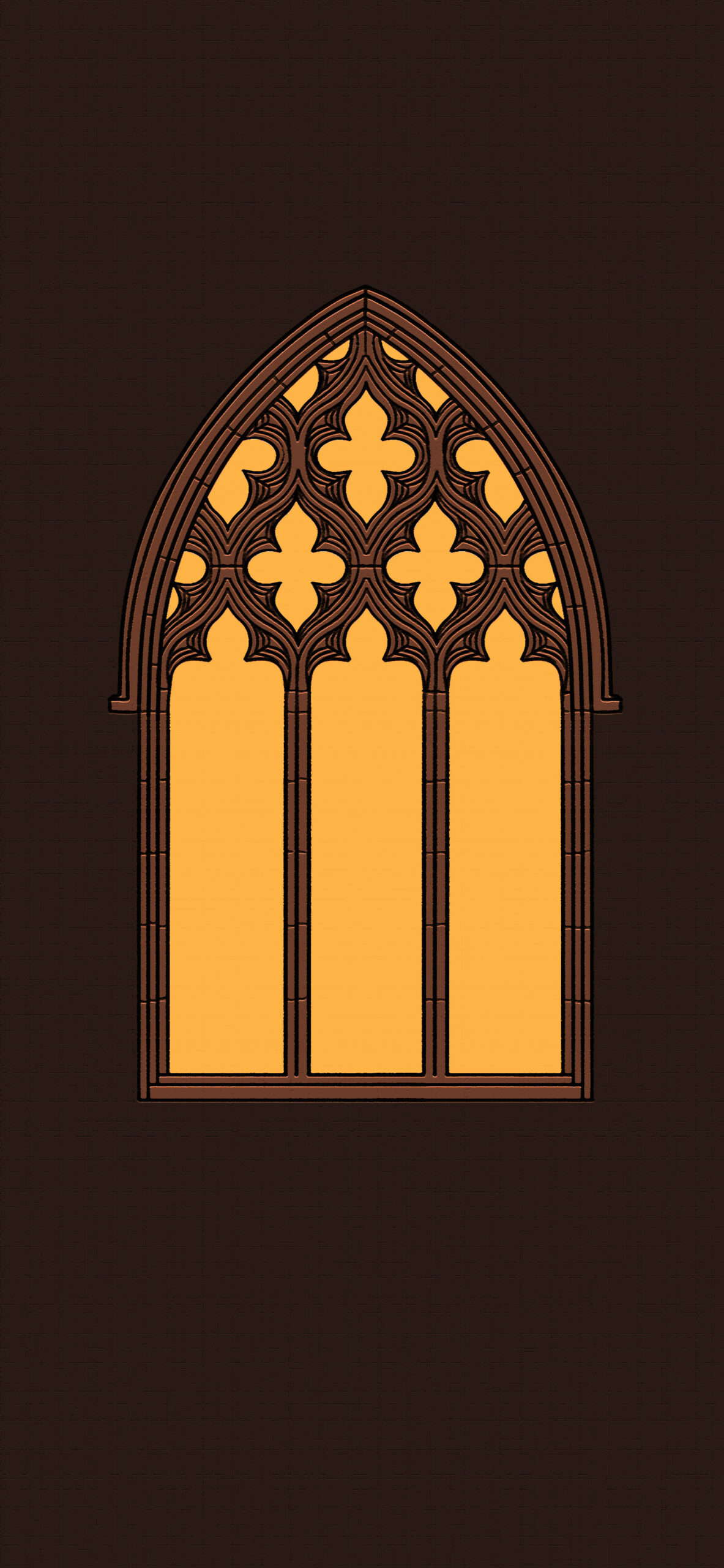 gothic window dark brown wallpaper