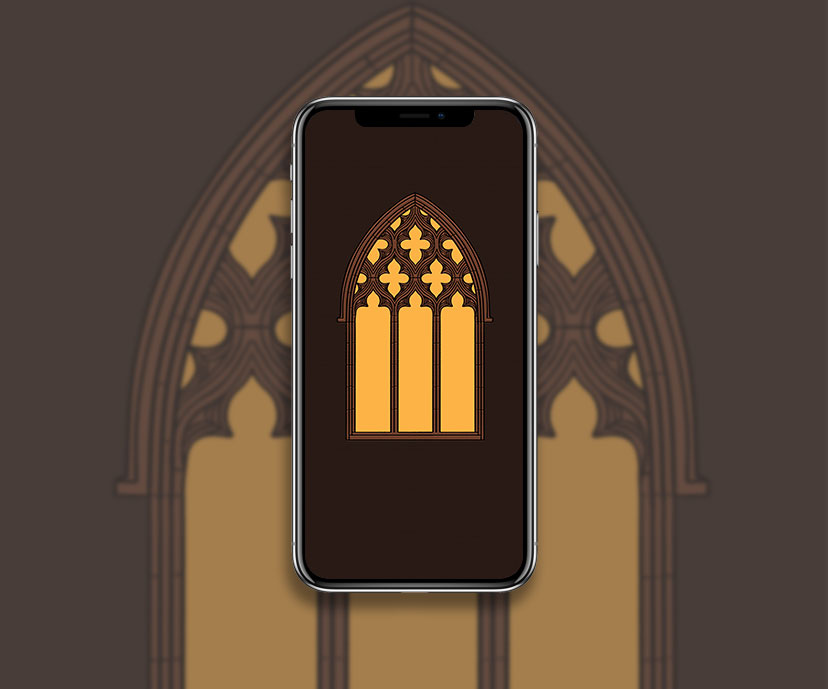 collection de fonds d'écran marron foncé pour fenêtre gothique