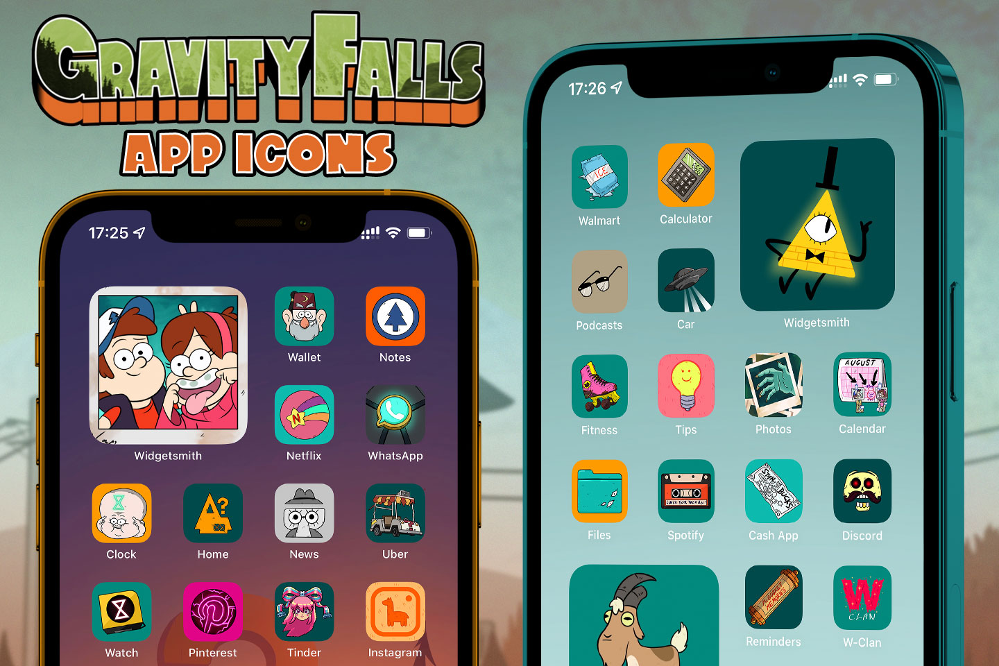 gravity falls app icons pack