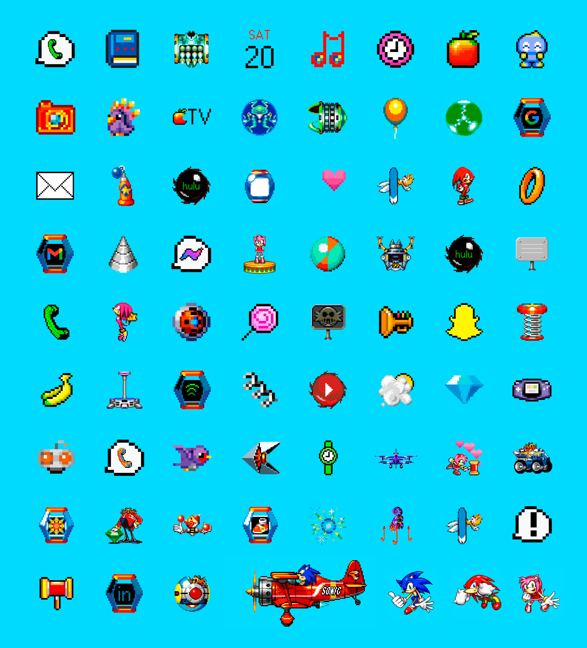 sonic advance app icons pack preview 2