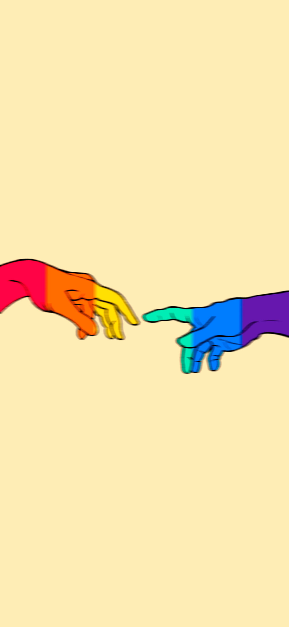 the creation of adam pride rainbow hands blur wallpaper