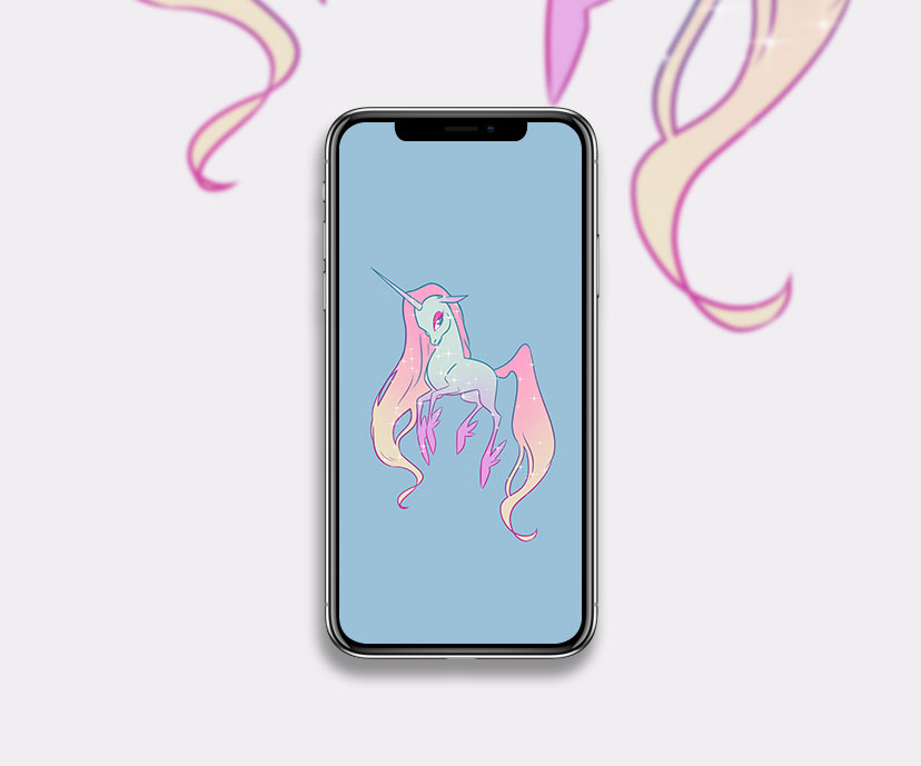 unicorn light blue aesthetic wallpapers collection