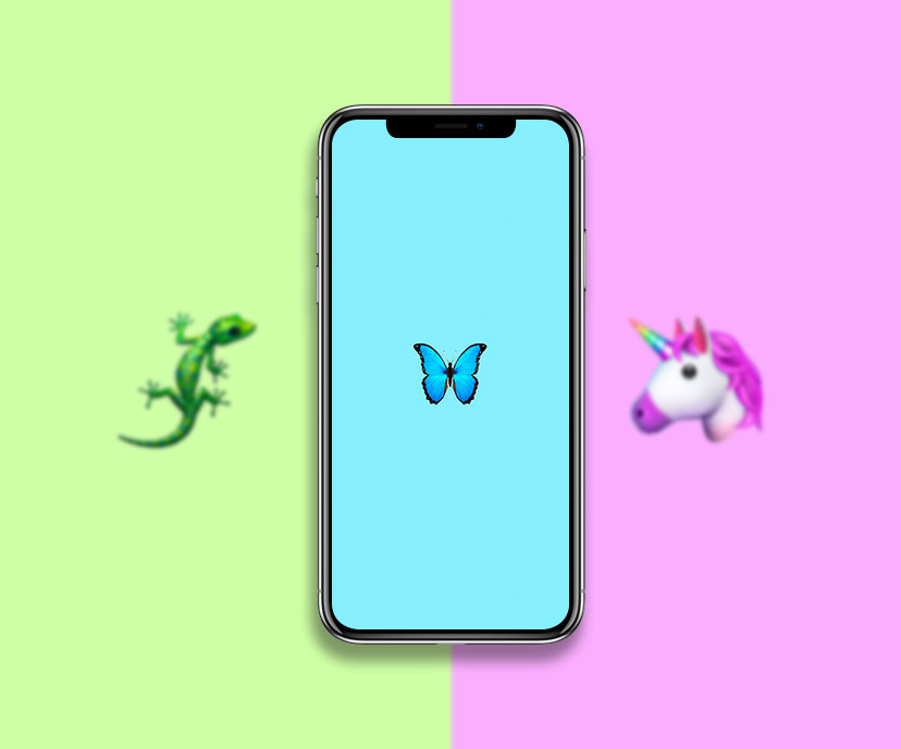 unicorn lizard butterfly emoji aesthetic wallpapers collection