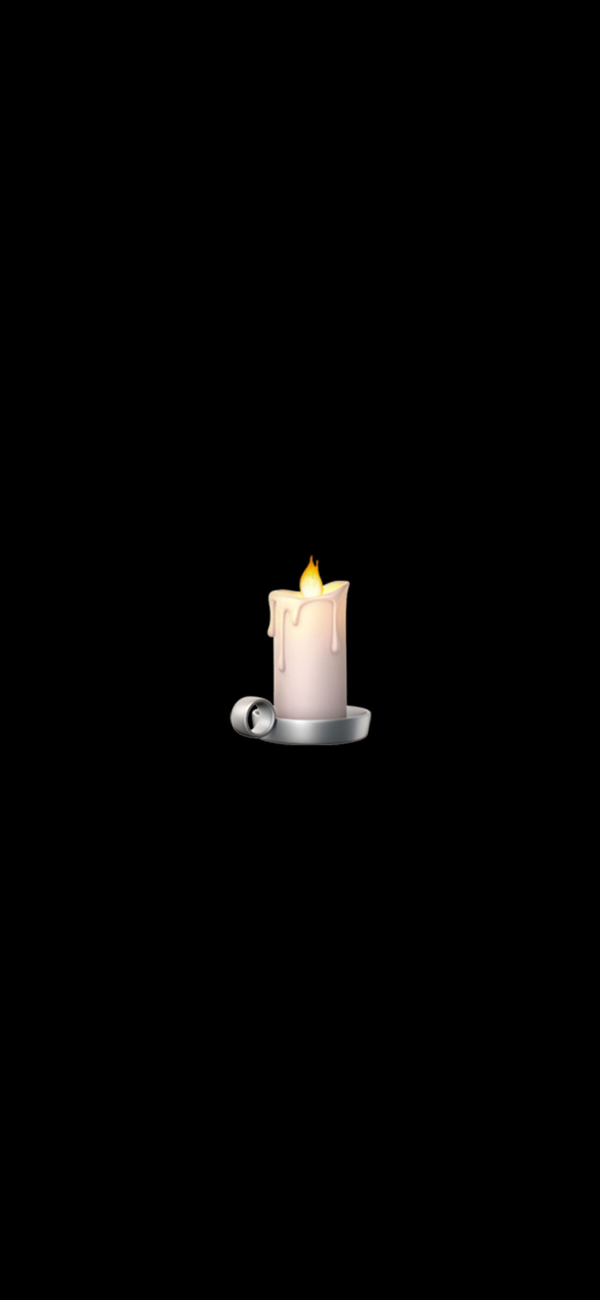 Minimalist Emoji Wallpaper with Ghost, Candle & Castle - Black Wallpapers