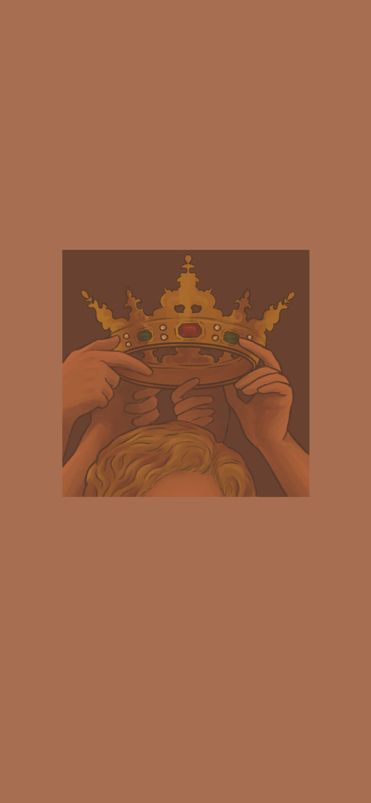 coronation aesthetic brown background