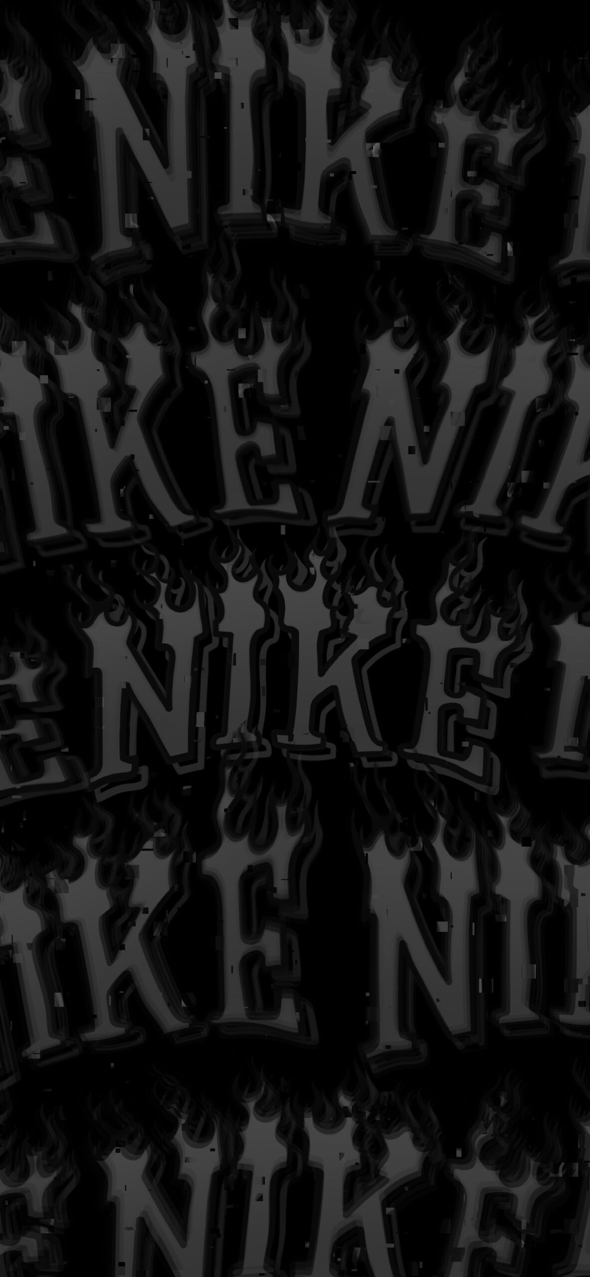 nike flame logo black background