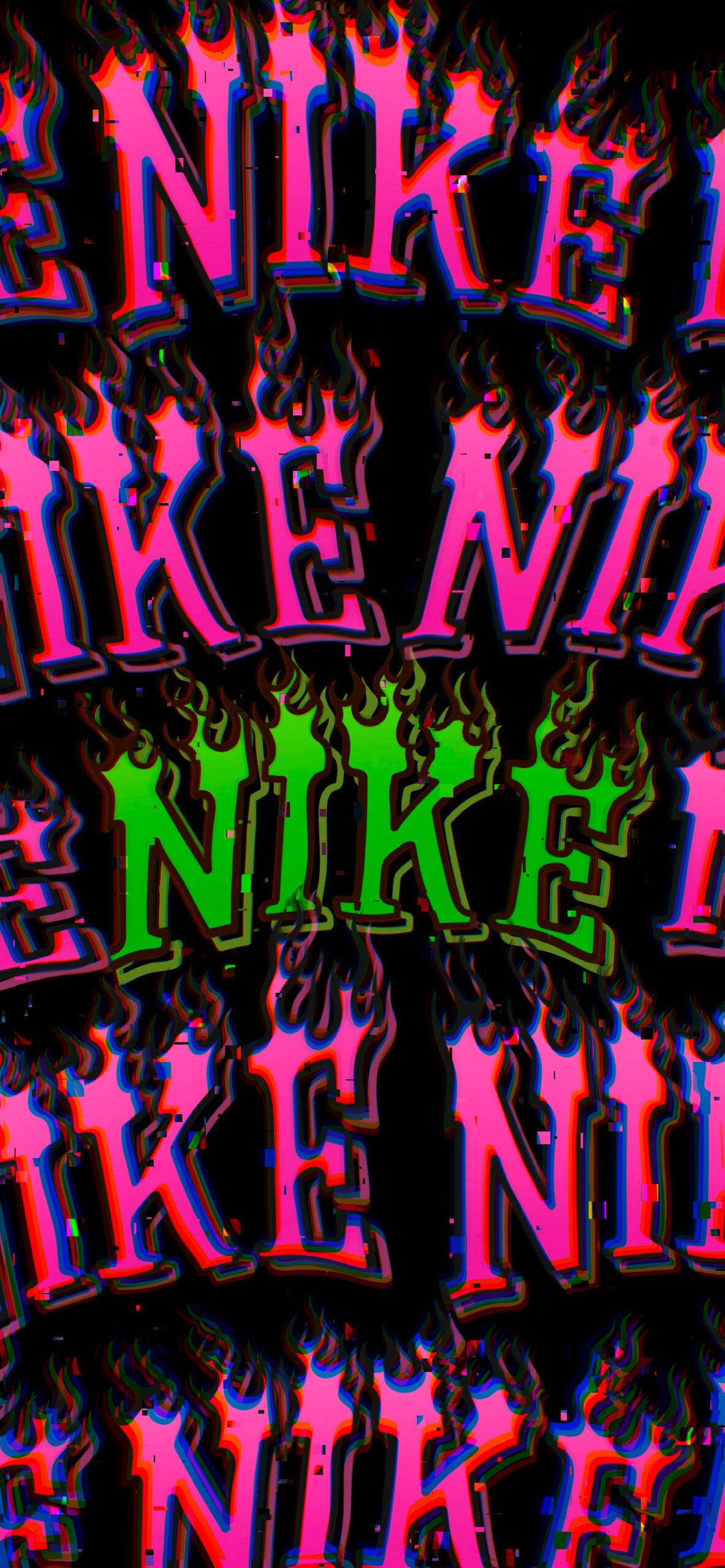 nike flame logo black wallpaper 2