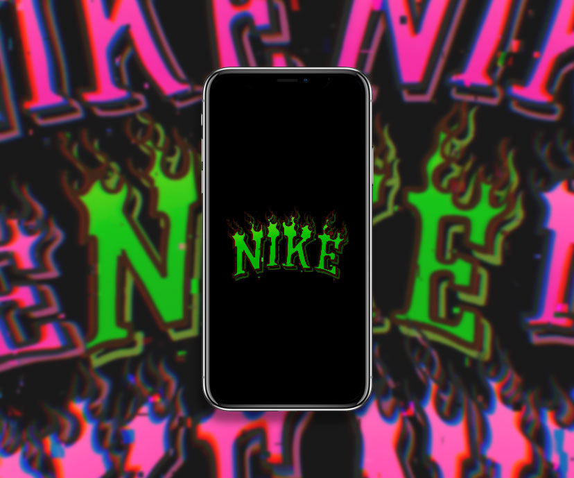 collection de fonds d'écran noirs avec le logo de la flamme nike
