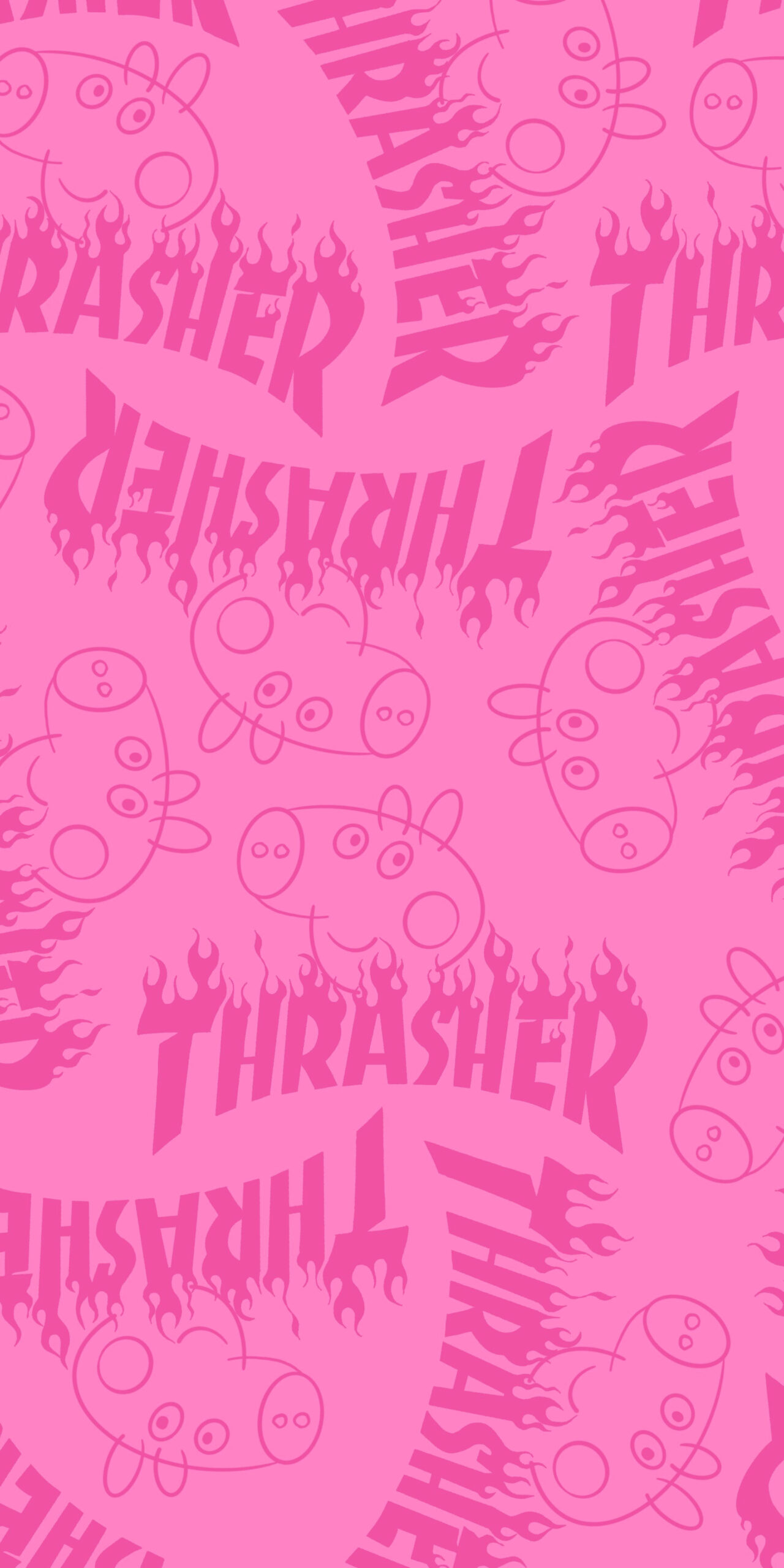 peppa pig thrasher pink wallpaper 3