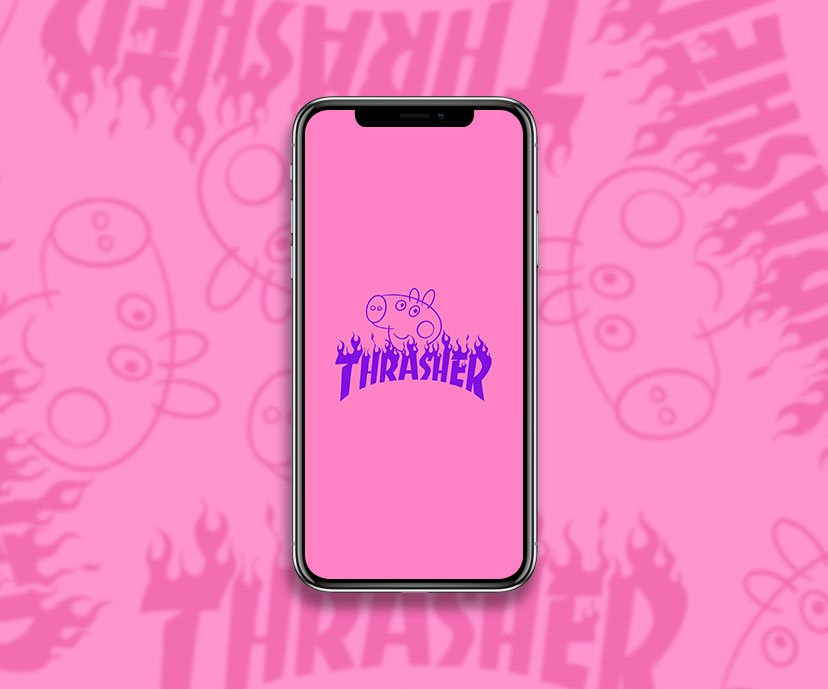 peppa pig thrasher pink wallpapers collection