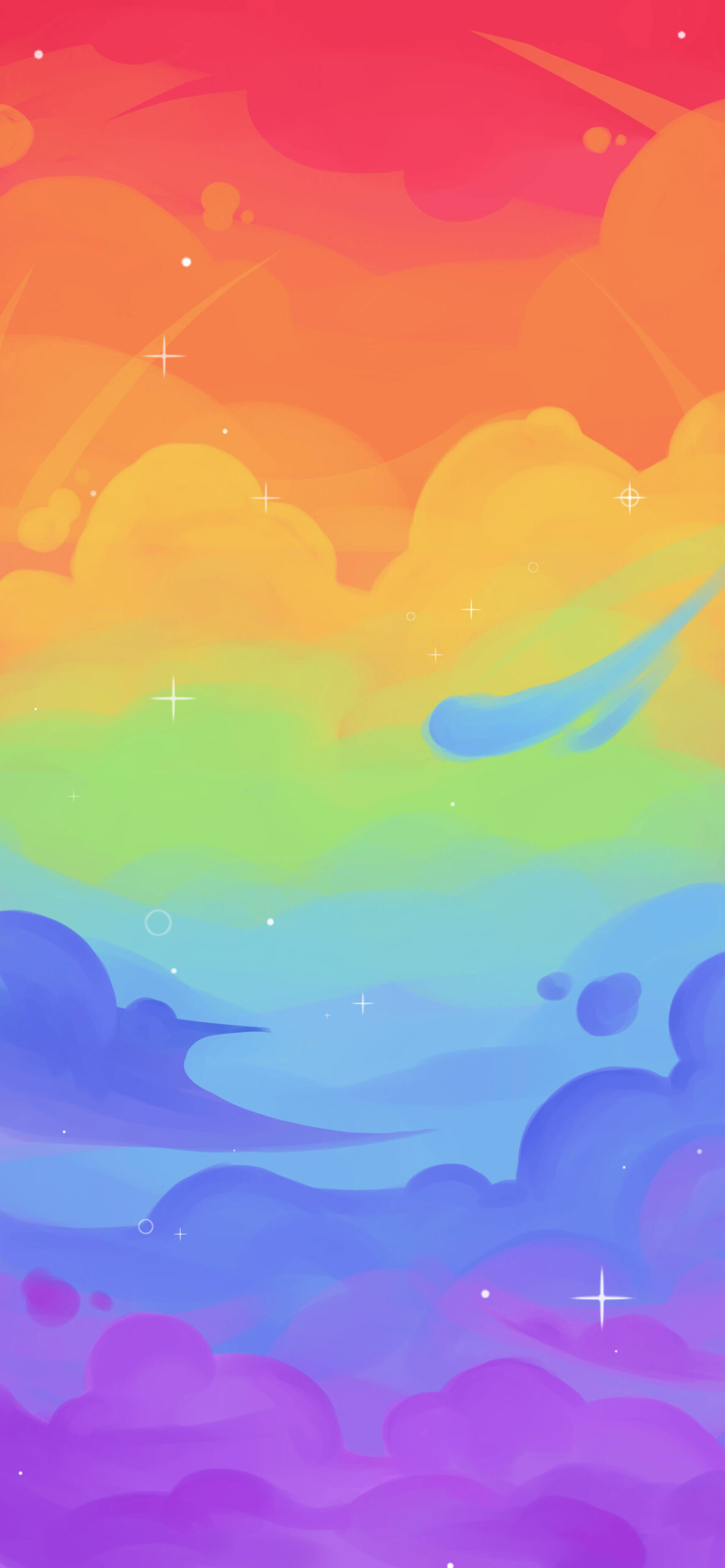 rainbow clouds aesthetic wallpaper 3