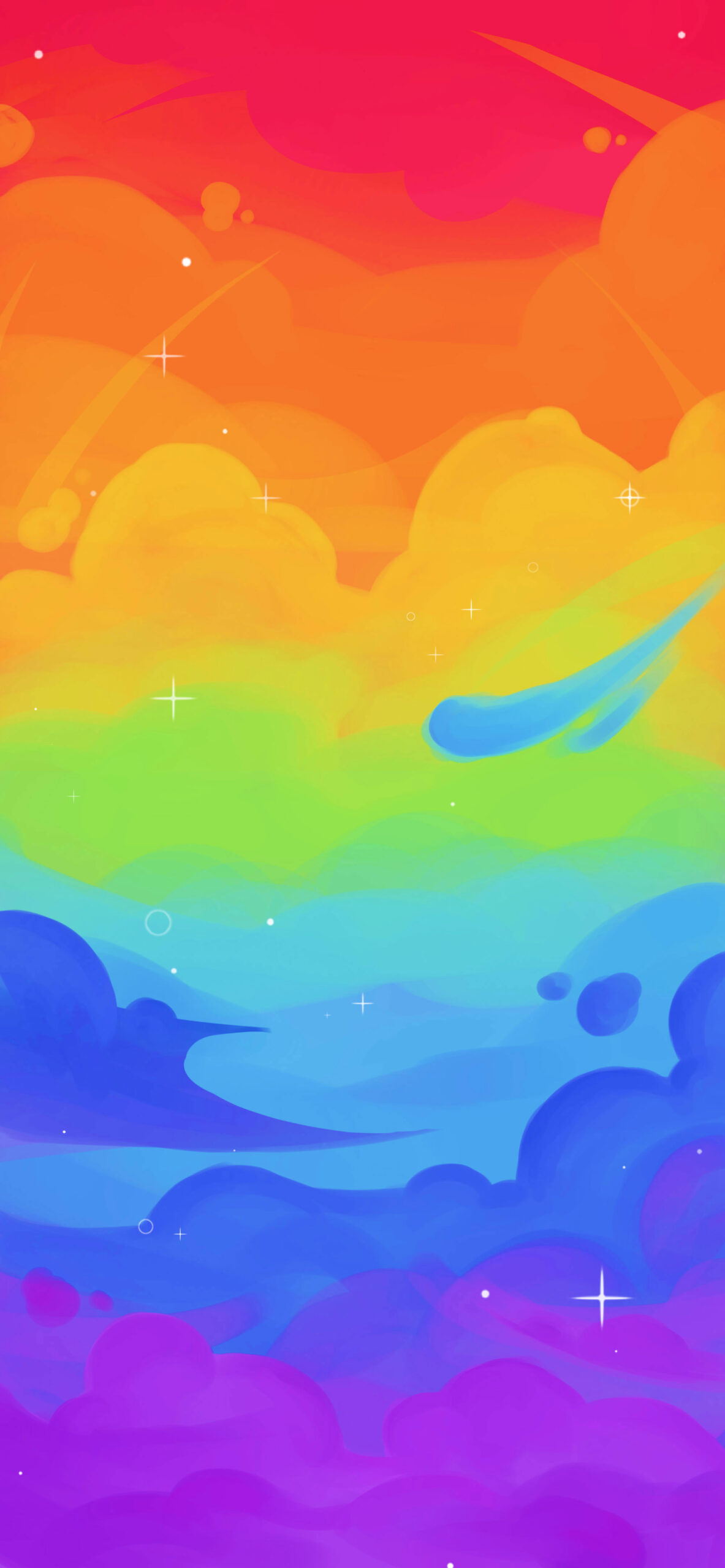 rainbow clouds aesthetic wallpaper