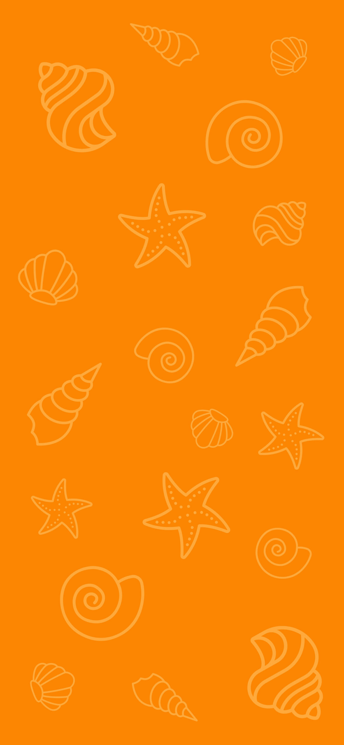 Shells Orange Aesthetic Wallpapers - Cute Summer Wallpapers for iPhone