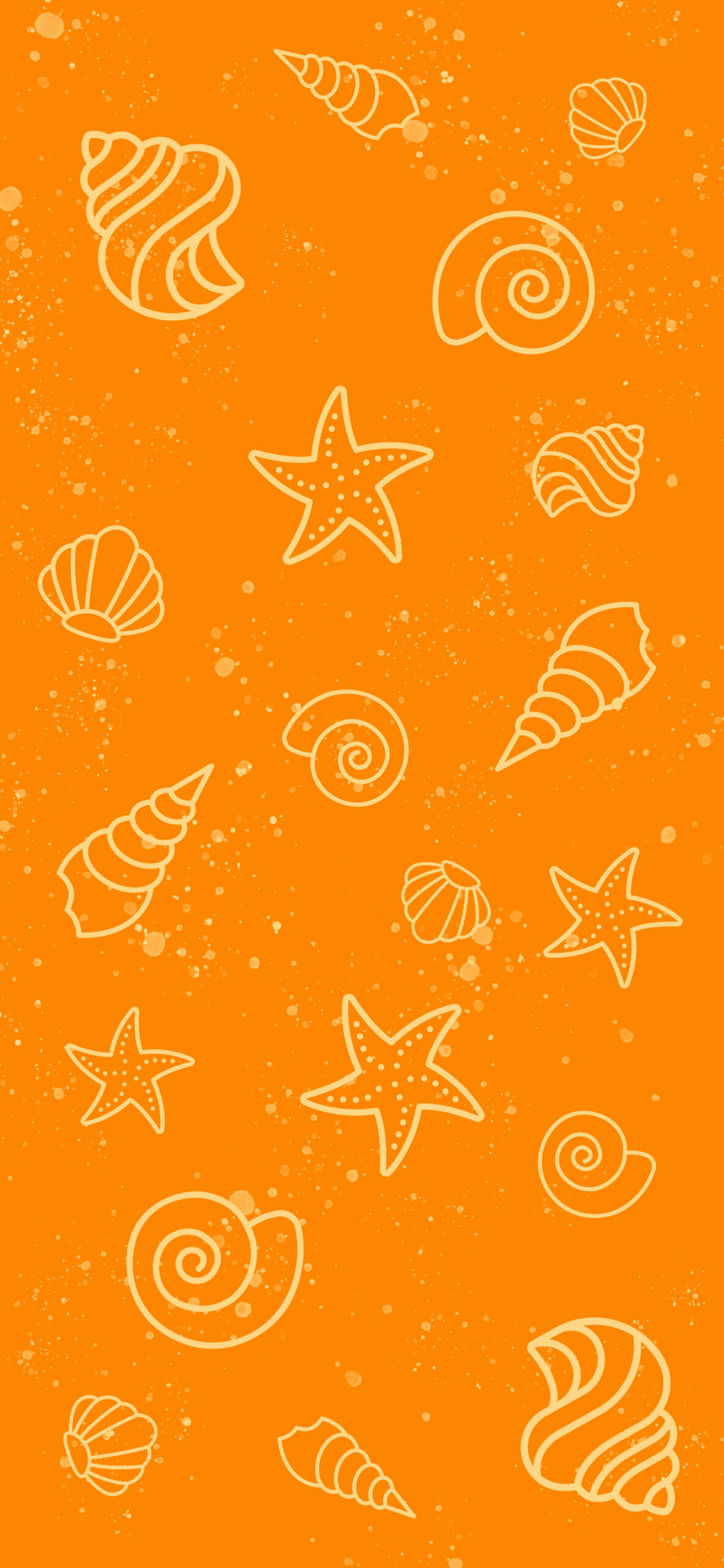 shells orange aesthetic wallpaper 2