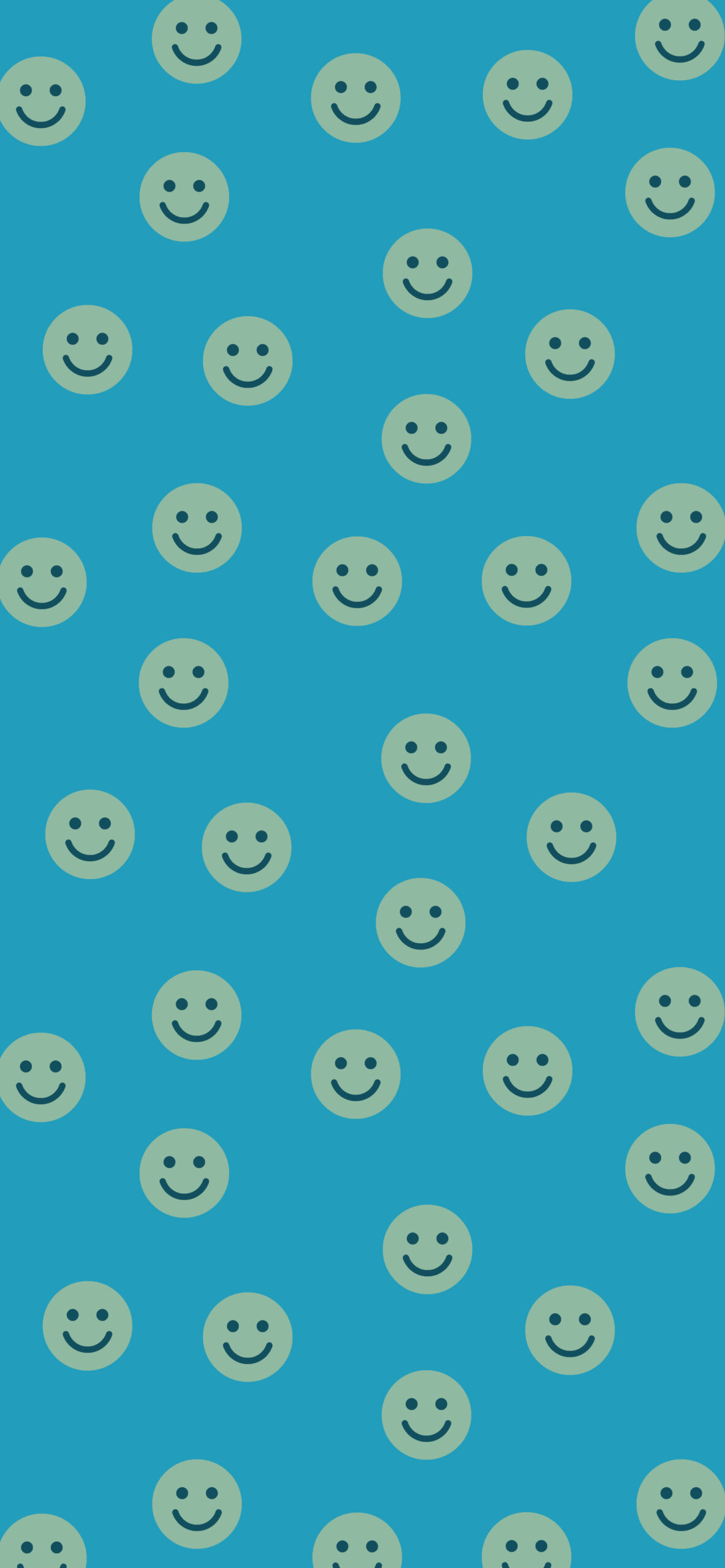simple smiley face blue background