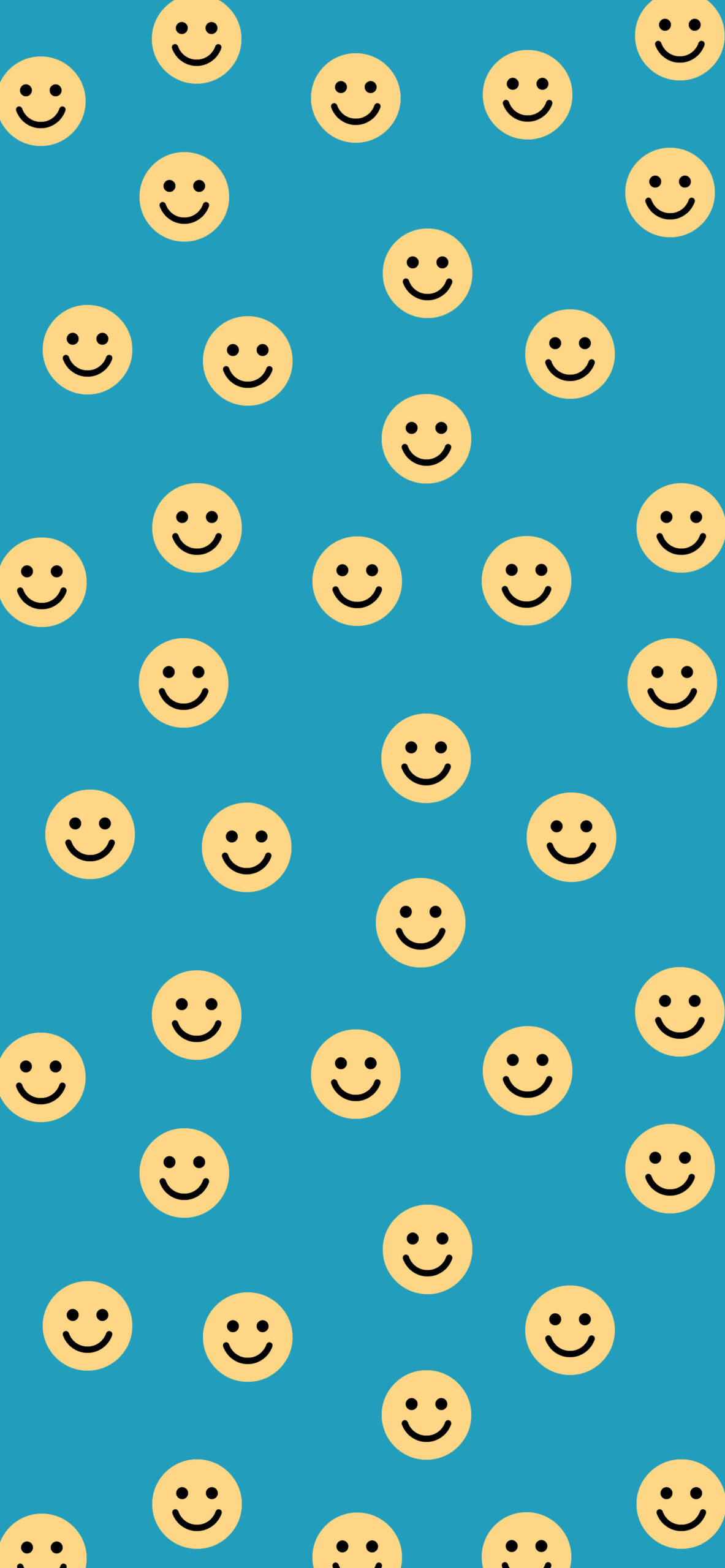 simple smiley face blue wallpaper 2