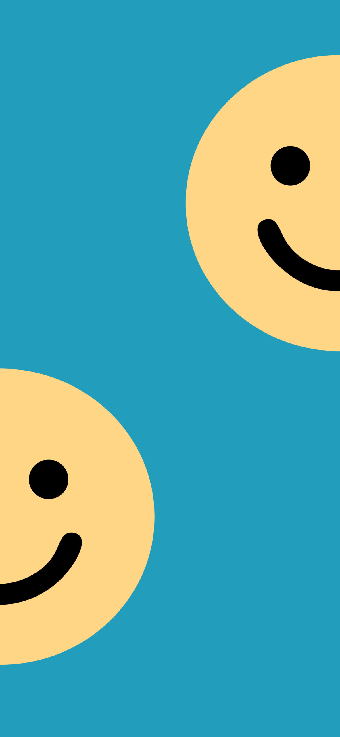 simple smiley face blue wallpaper