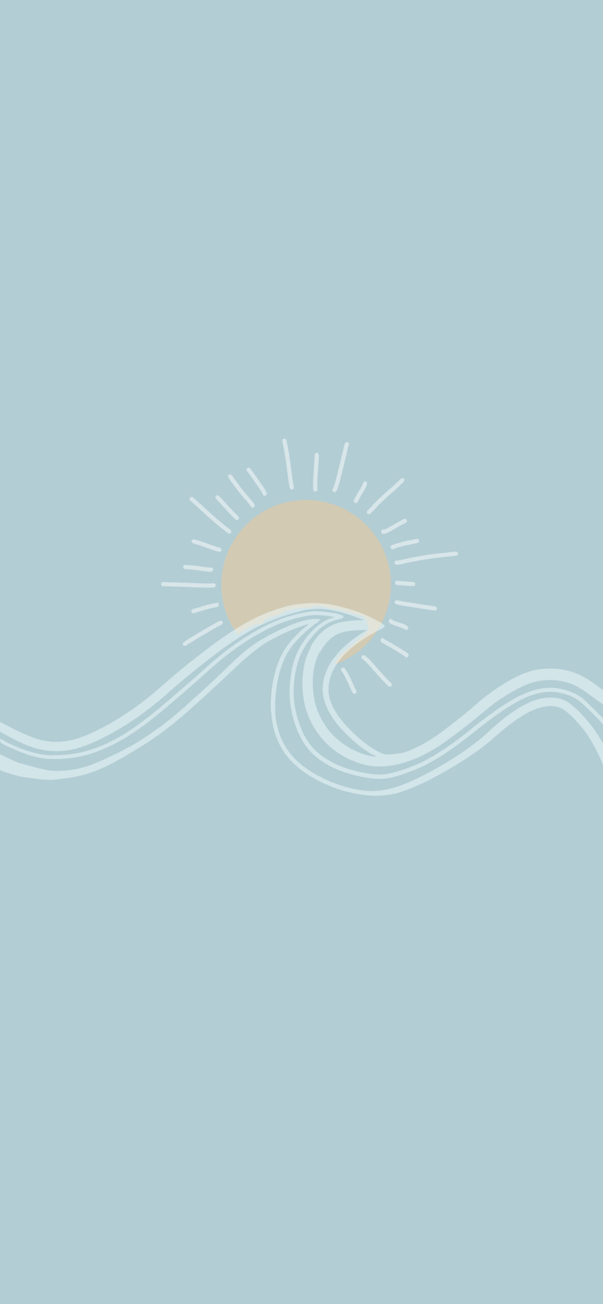 sun and wave blue aesthetic background