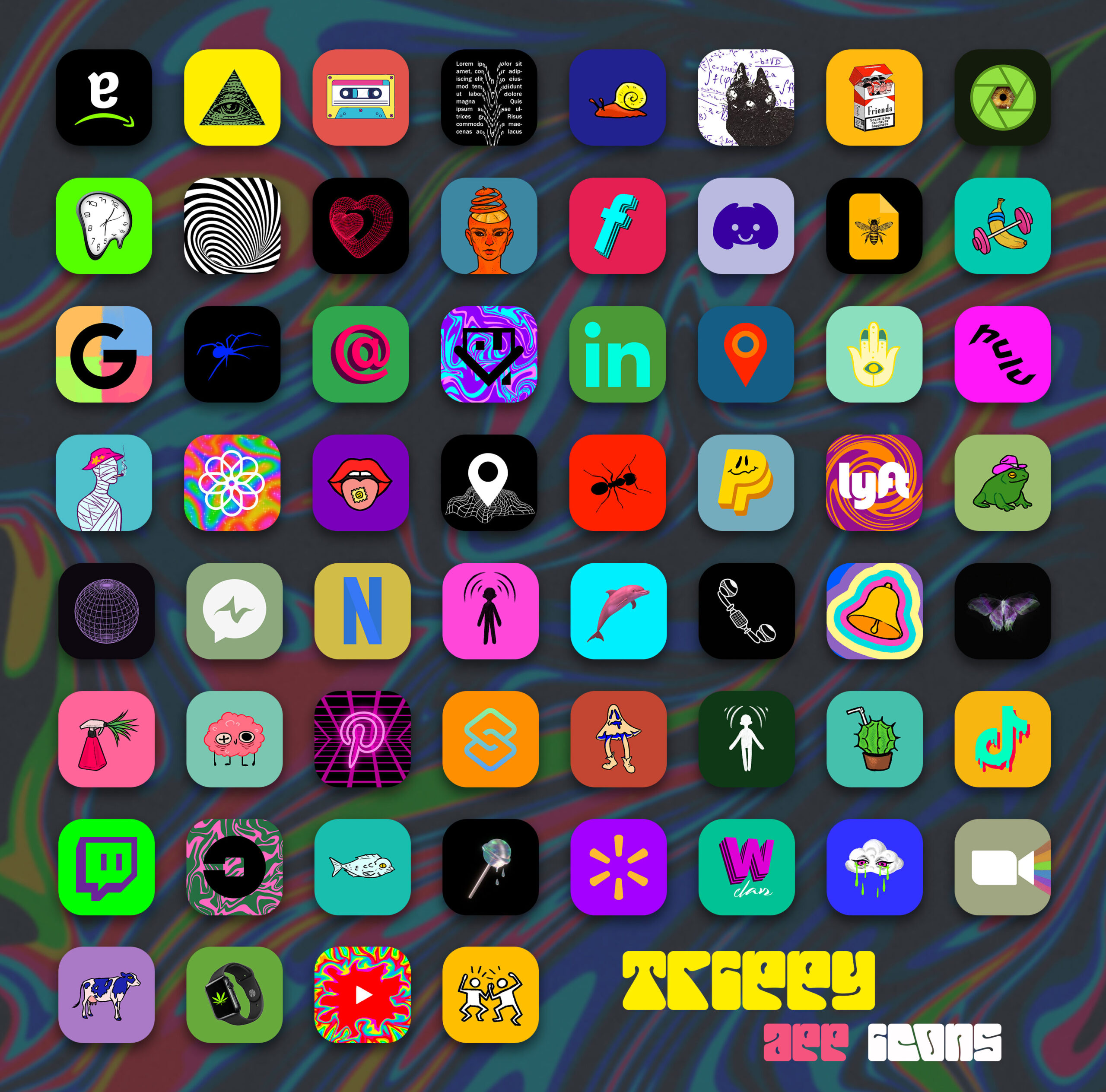 trippy app icons pack preview 2
