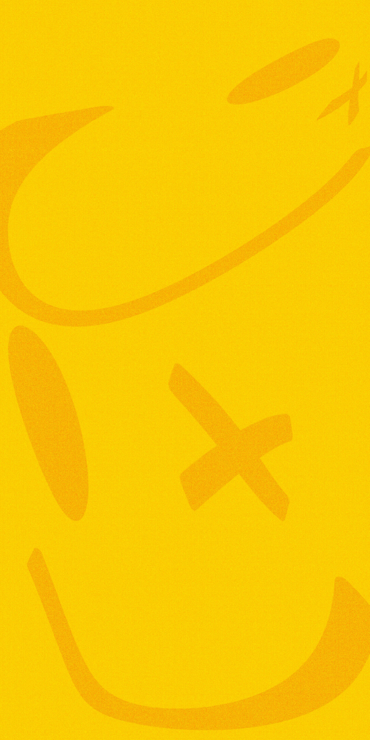 winking smiley face yellow background