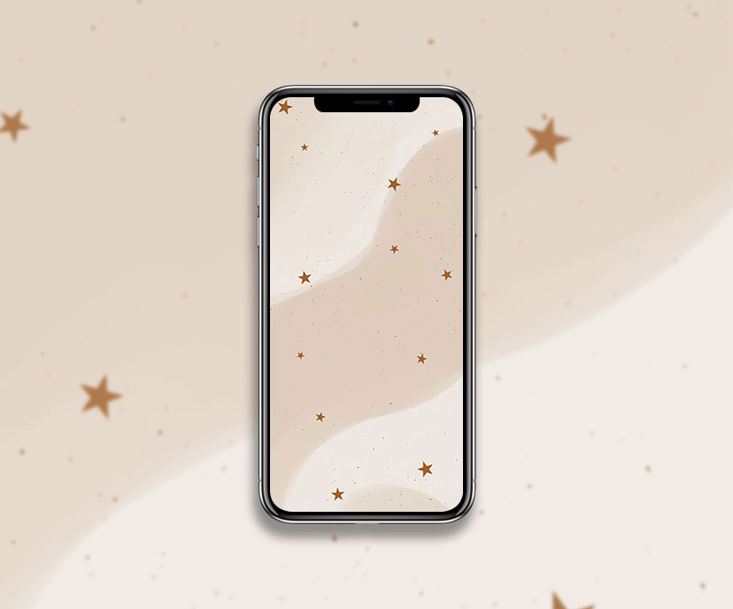 aesthetic stars beige wallpapers collection