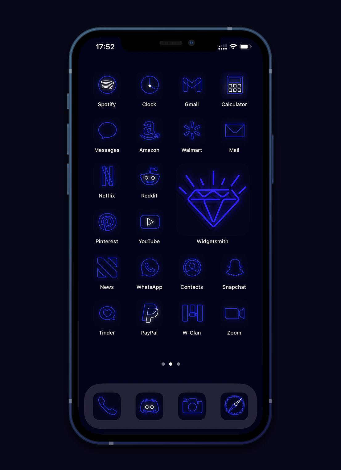 blue neon app icons pack preview 4