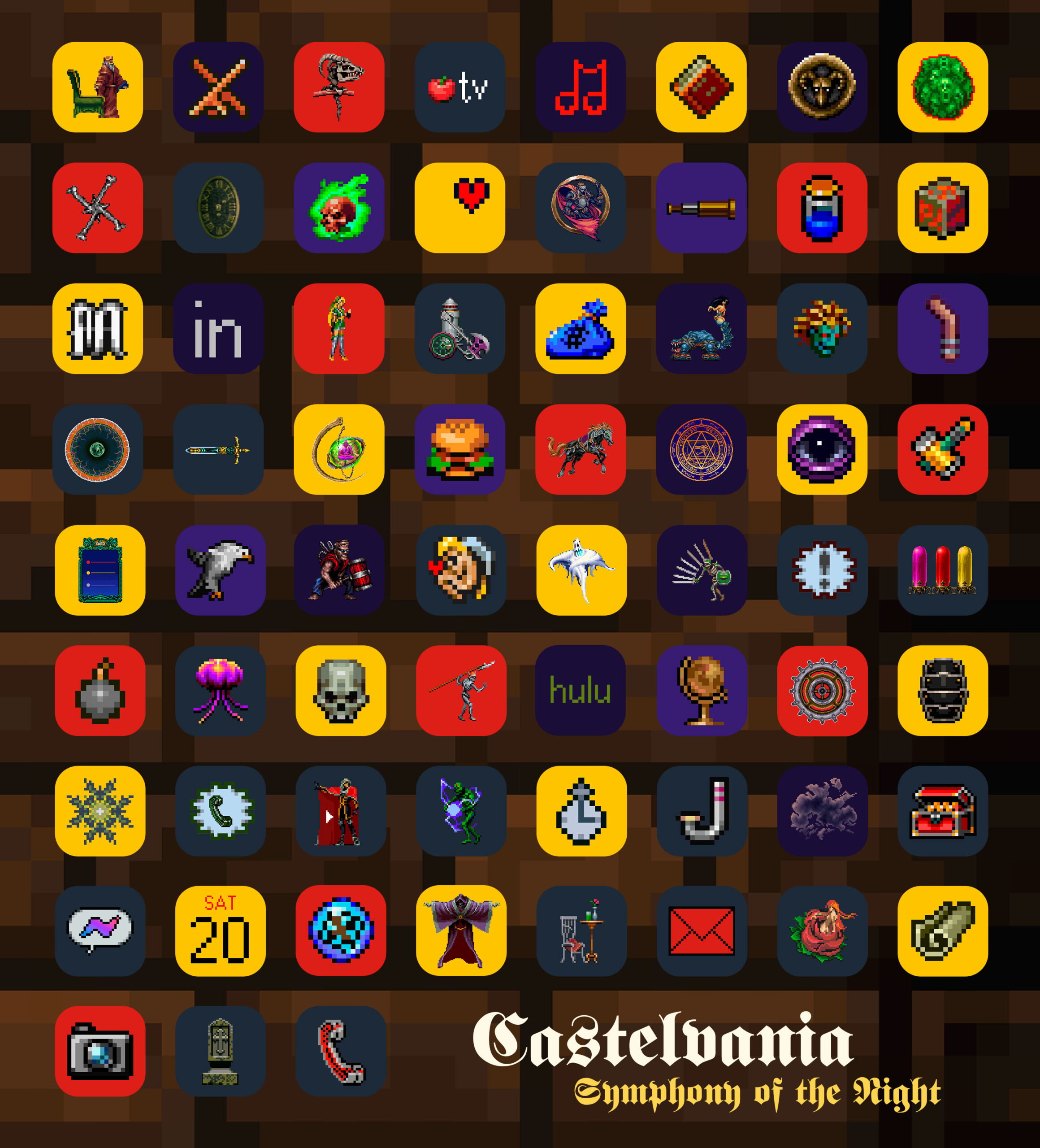 castlevania symphony of the night app icons pack preview 2
