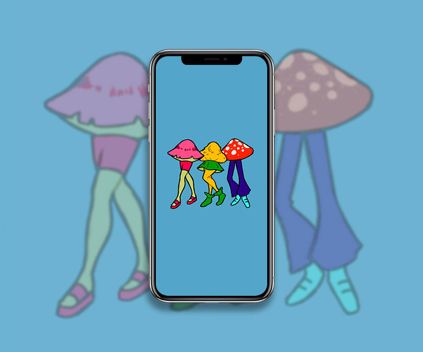 footed mushrooms trippy wallpapers collection