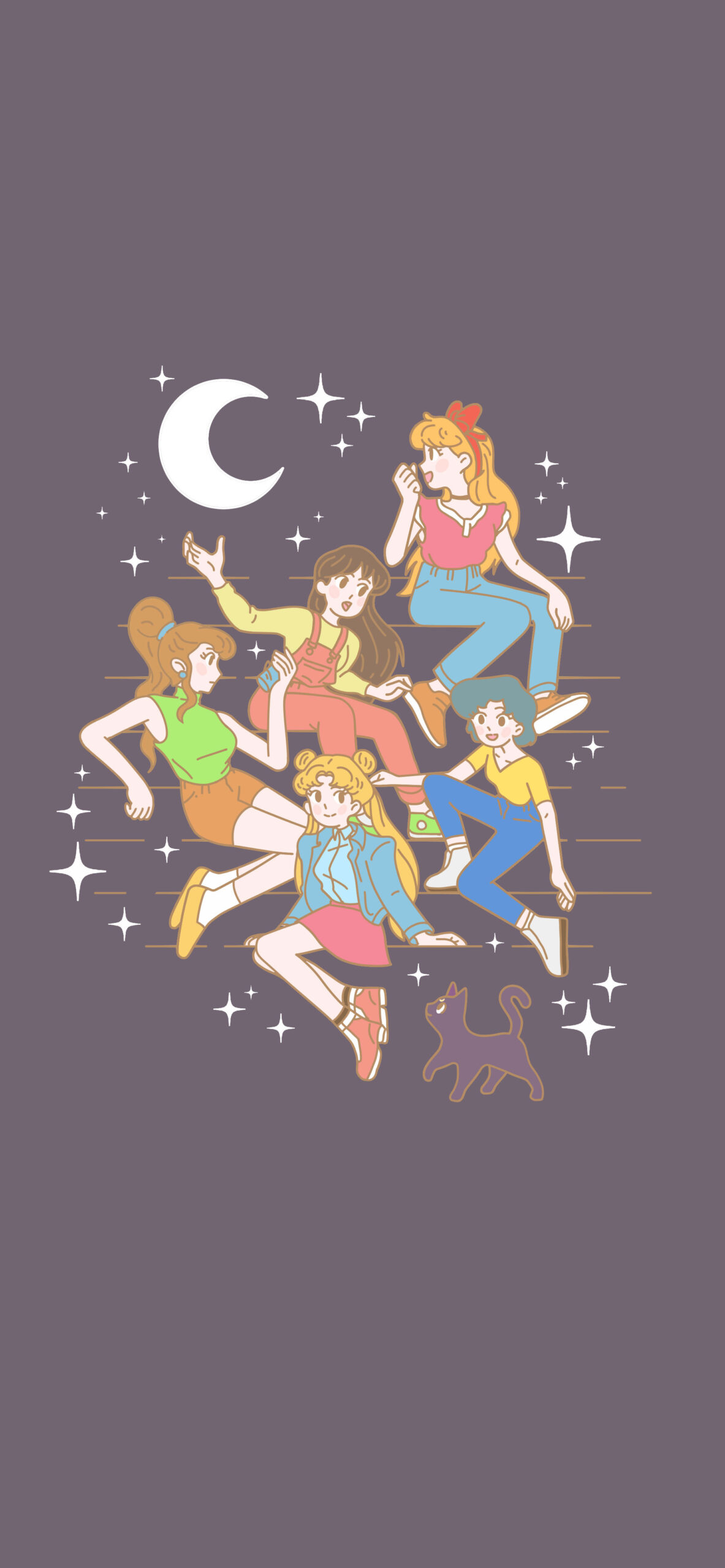 Sailor Moon Girls Black Wallpapers - Aesthetic Sailor Moon Wallpapers HD