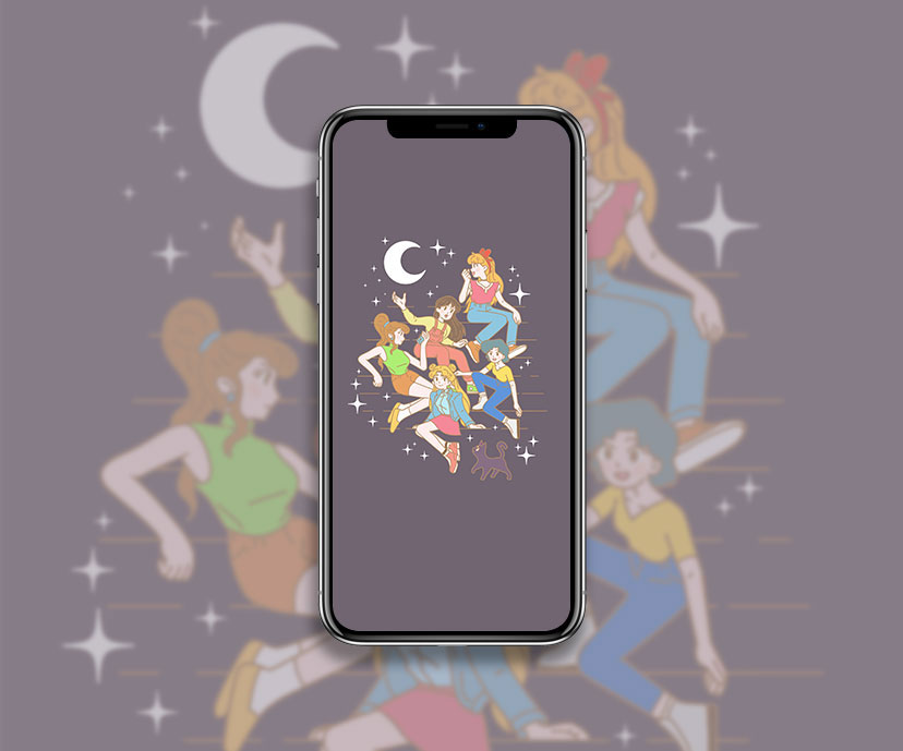 sailor moon girls black wallpapers collection