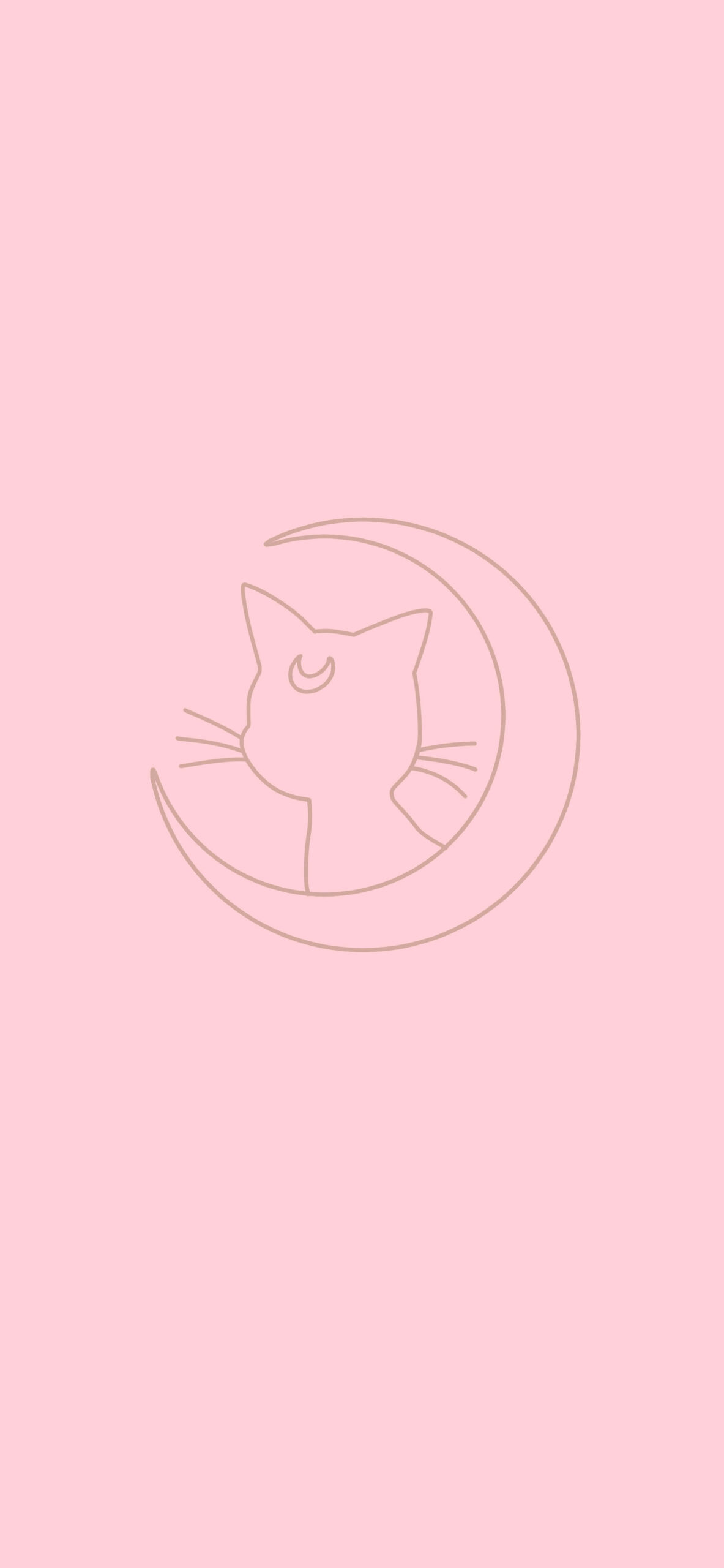 sailor moon luna pink minimalist wallpaper 2