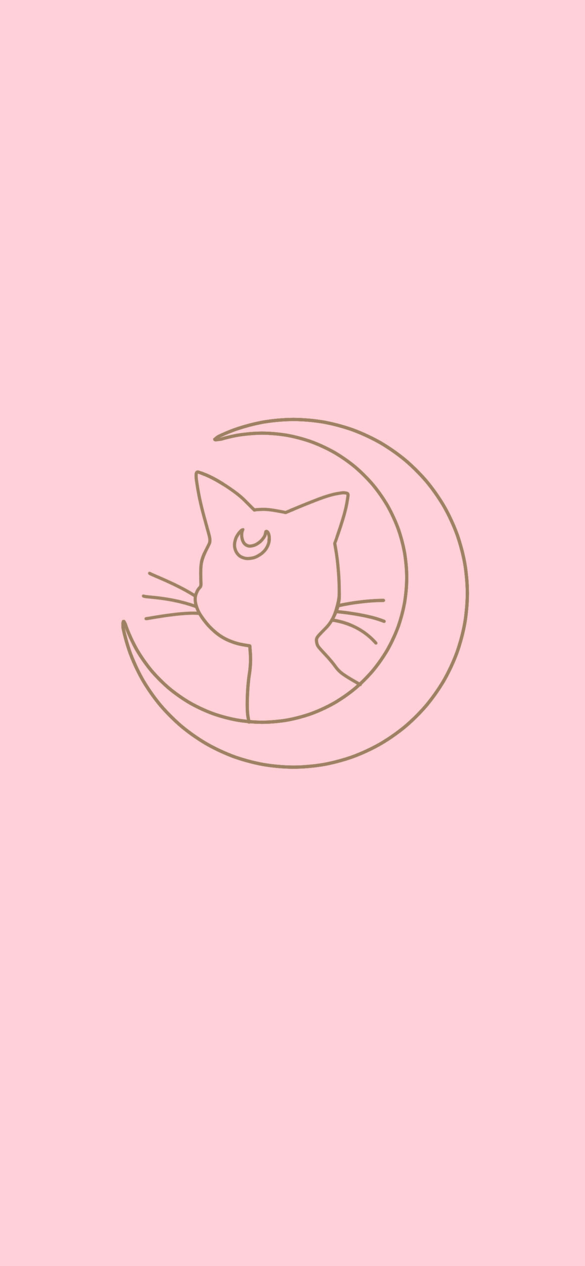 sailor moon luna pink minimalist wallpaper
