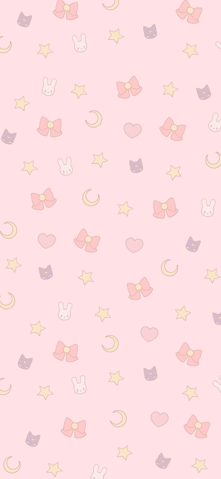 Sailor Moon Pattern Pink Wallpapers - Aesthetic Sailor Moon Wallpaper